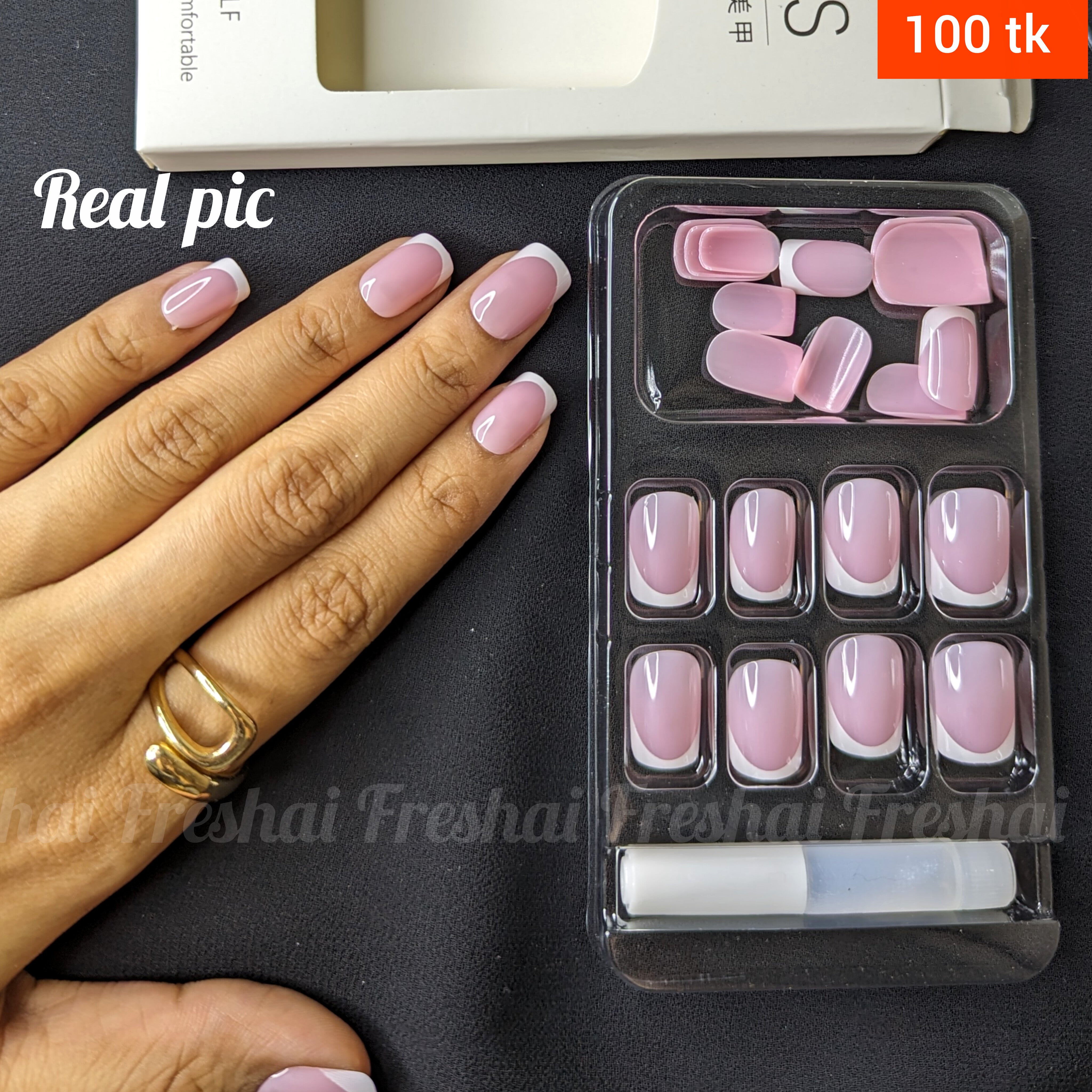 Simple French Nail Set