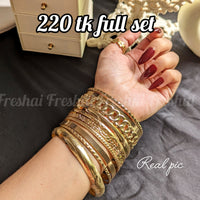 Elegant Gold Bangles Set (Full Set)