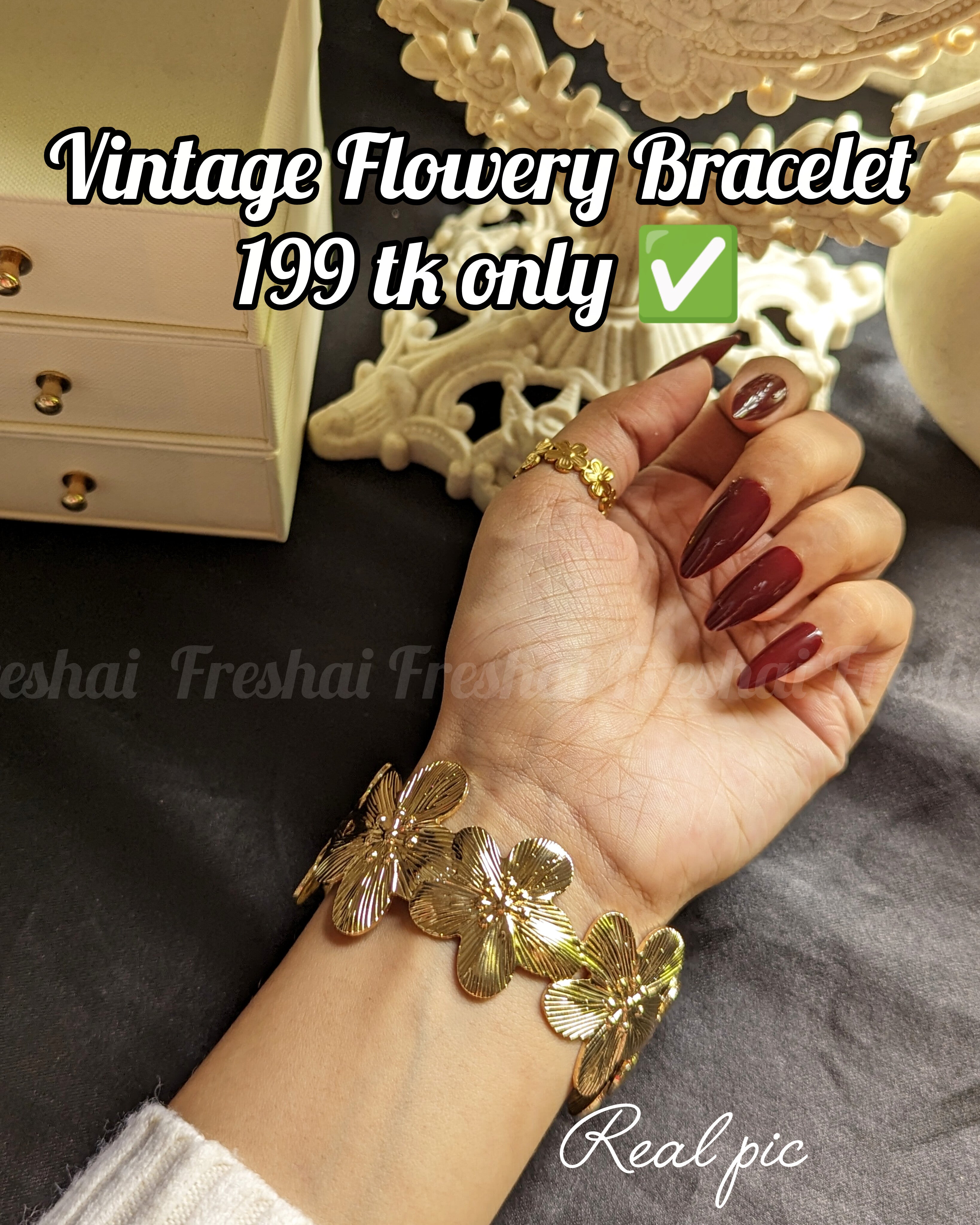 Vintage Flower Bracelet