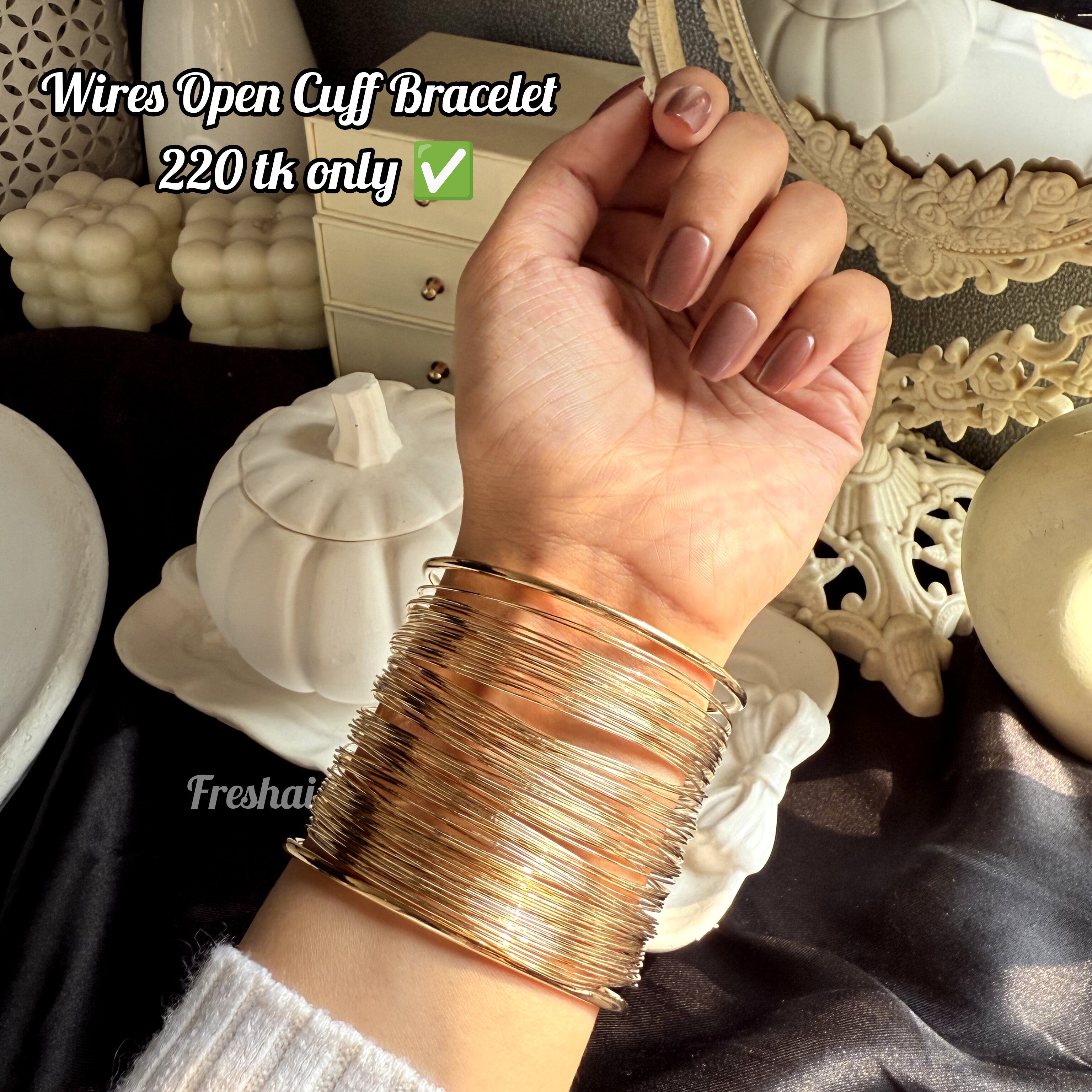 Gold Wire Cuff