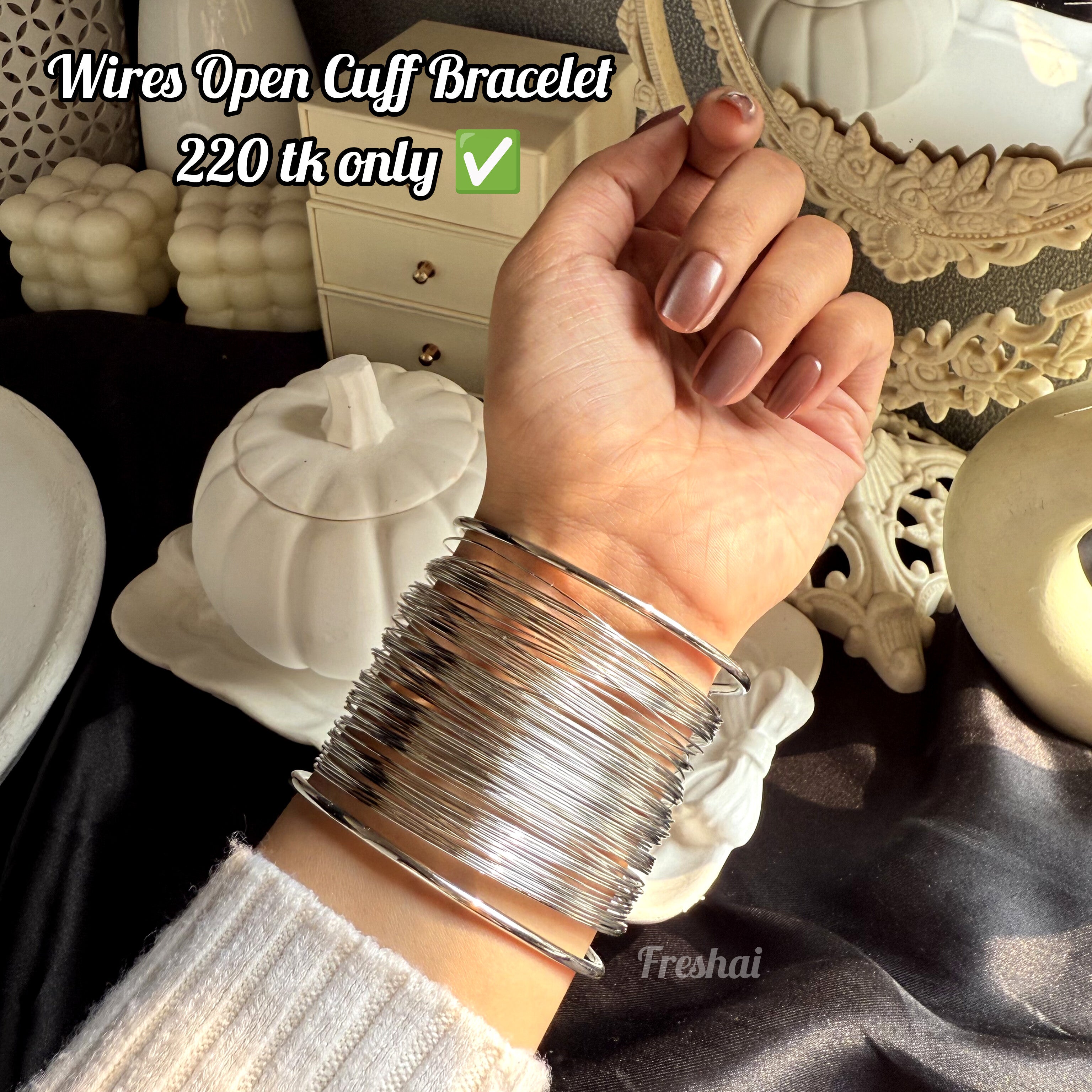 Silver Wire Cuff