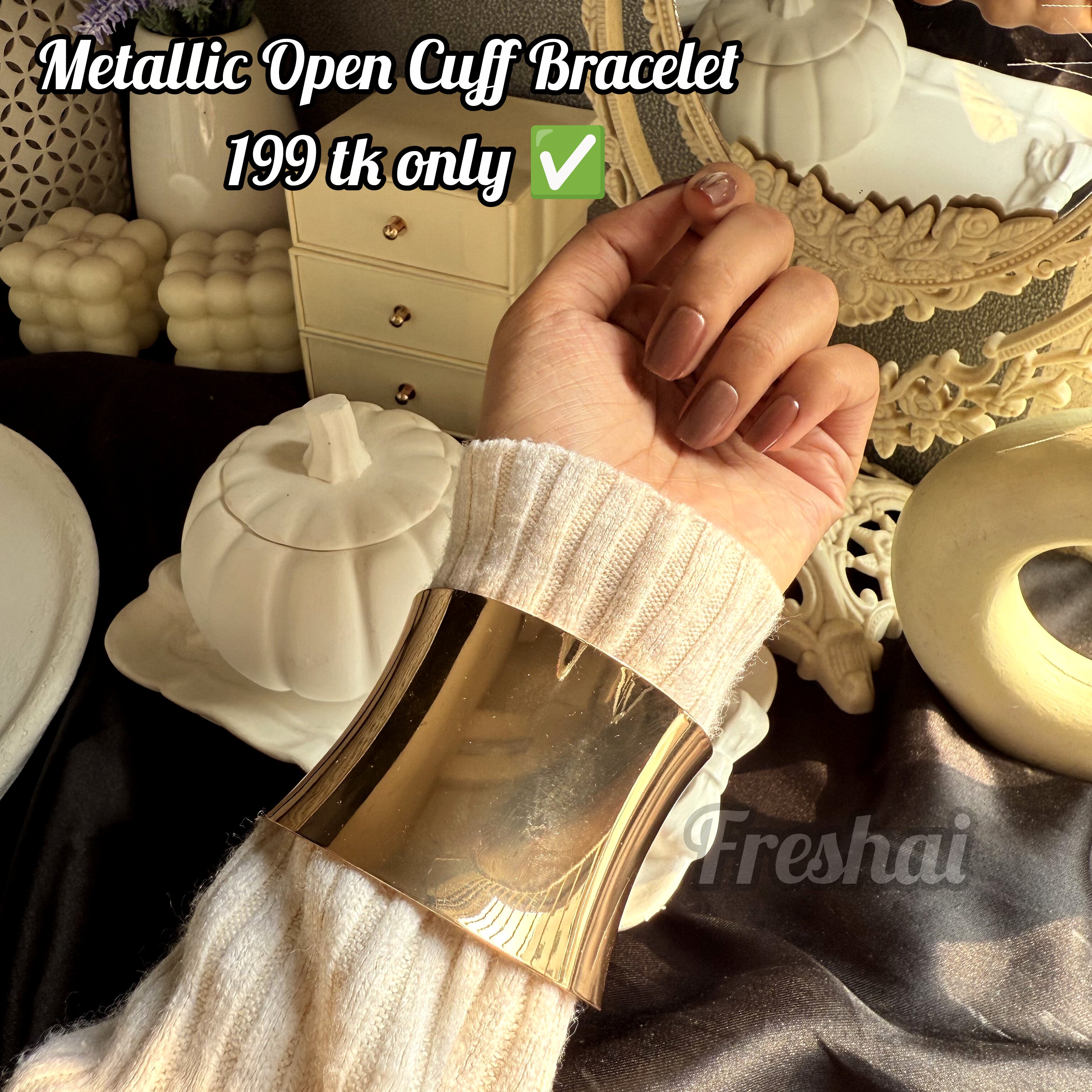 Wide Gold Cuff