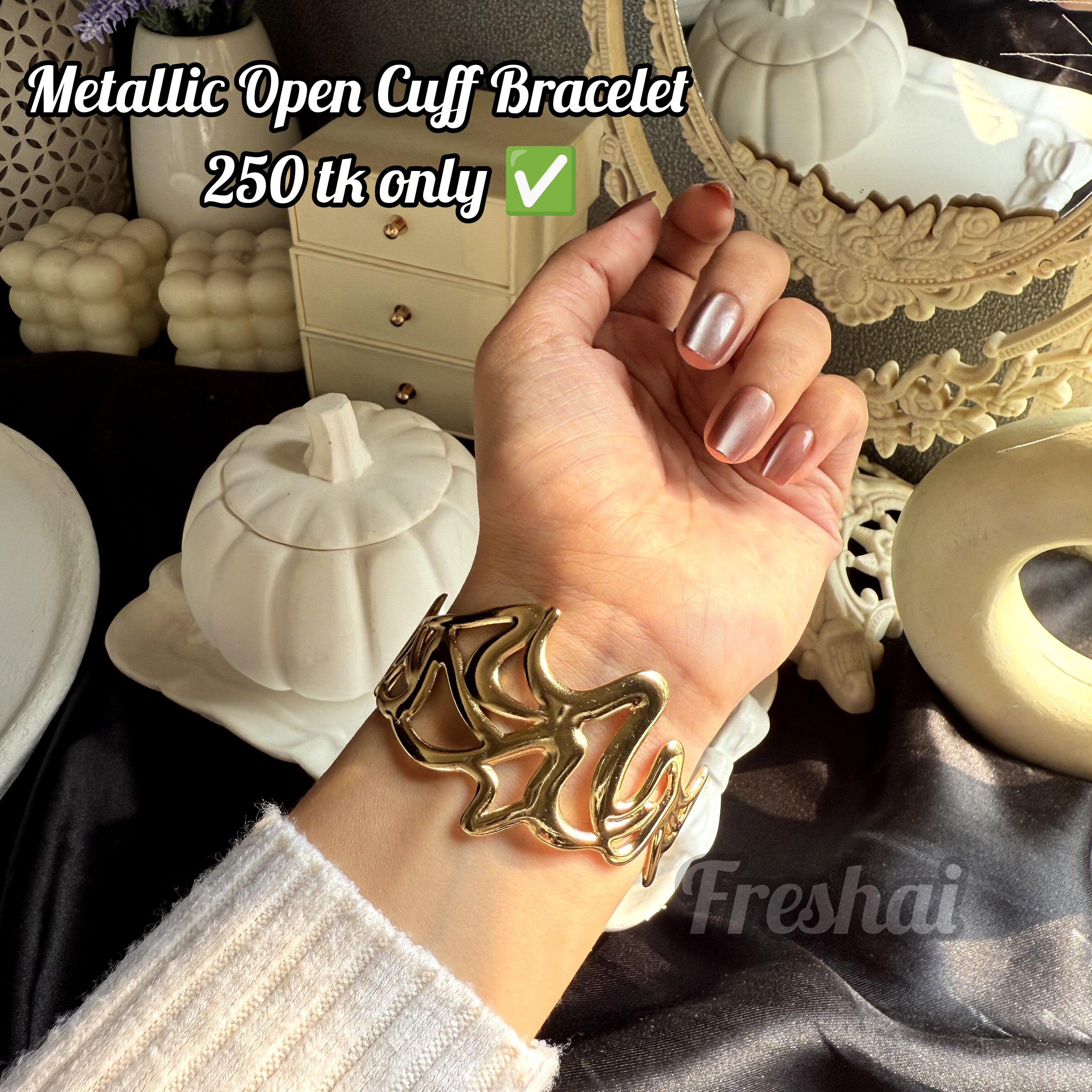 Gold Open Cuff
