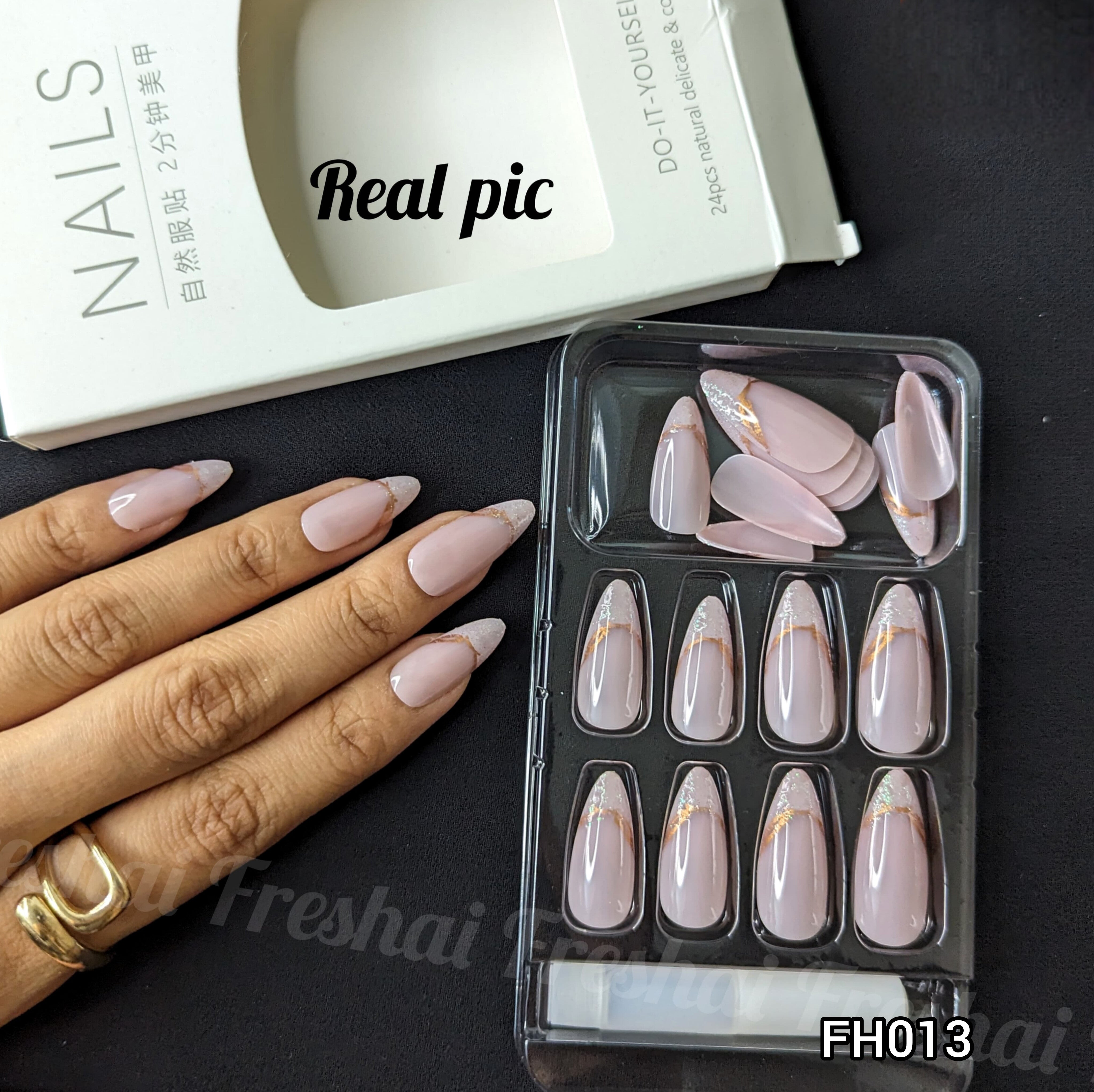 Premium Lavender French Press On Nails
