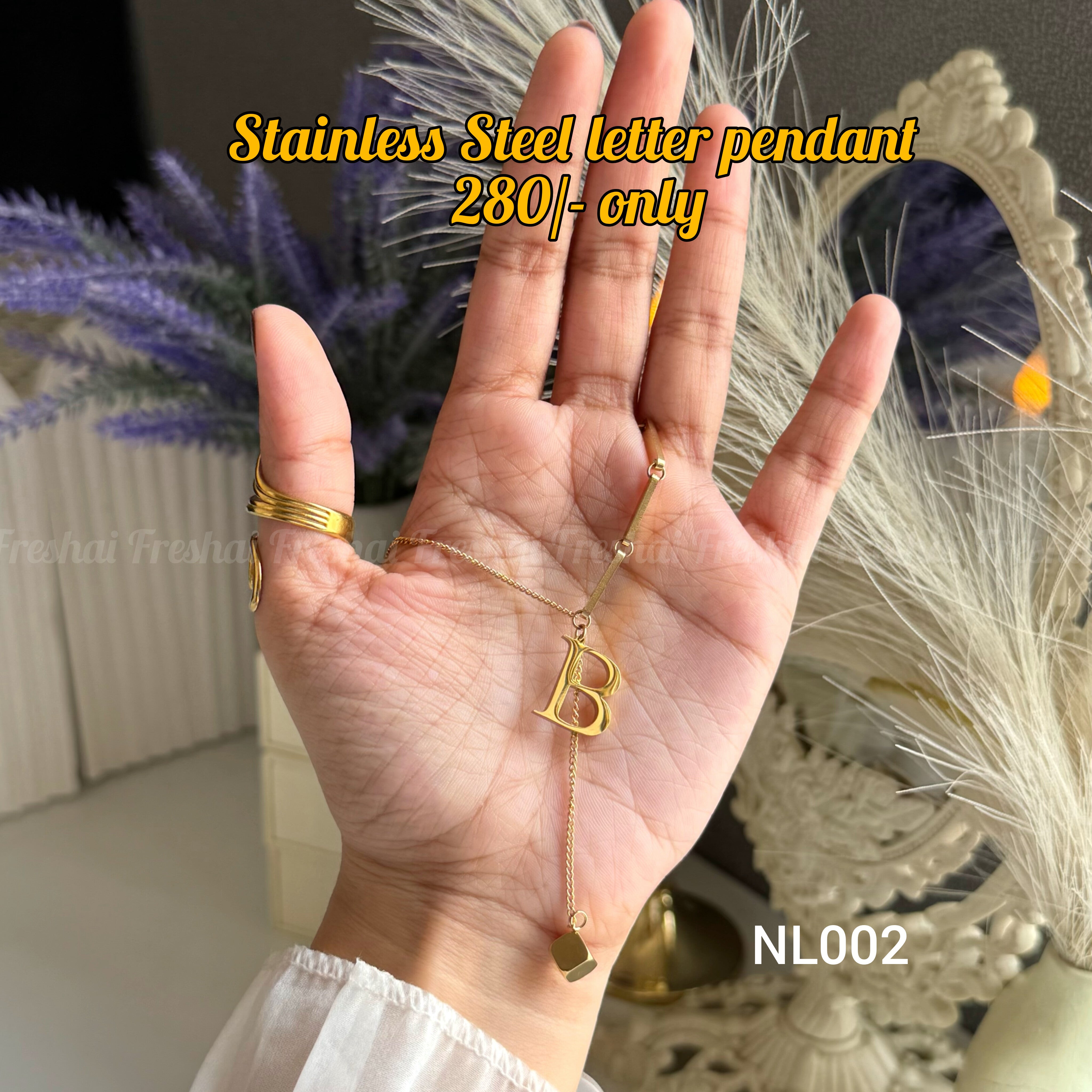 Color Guaranteed Letter Pendant