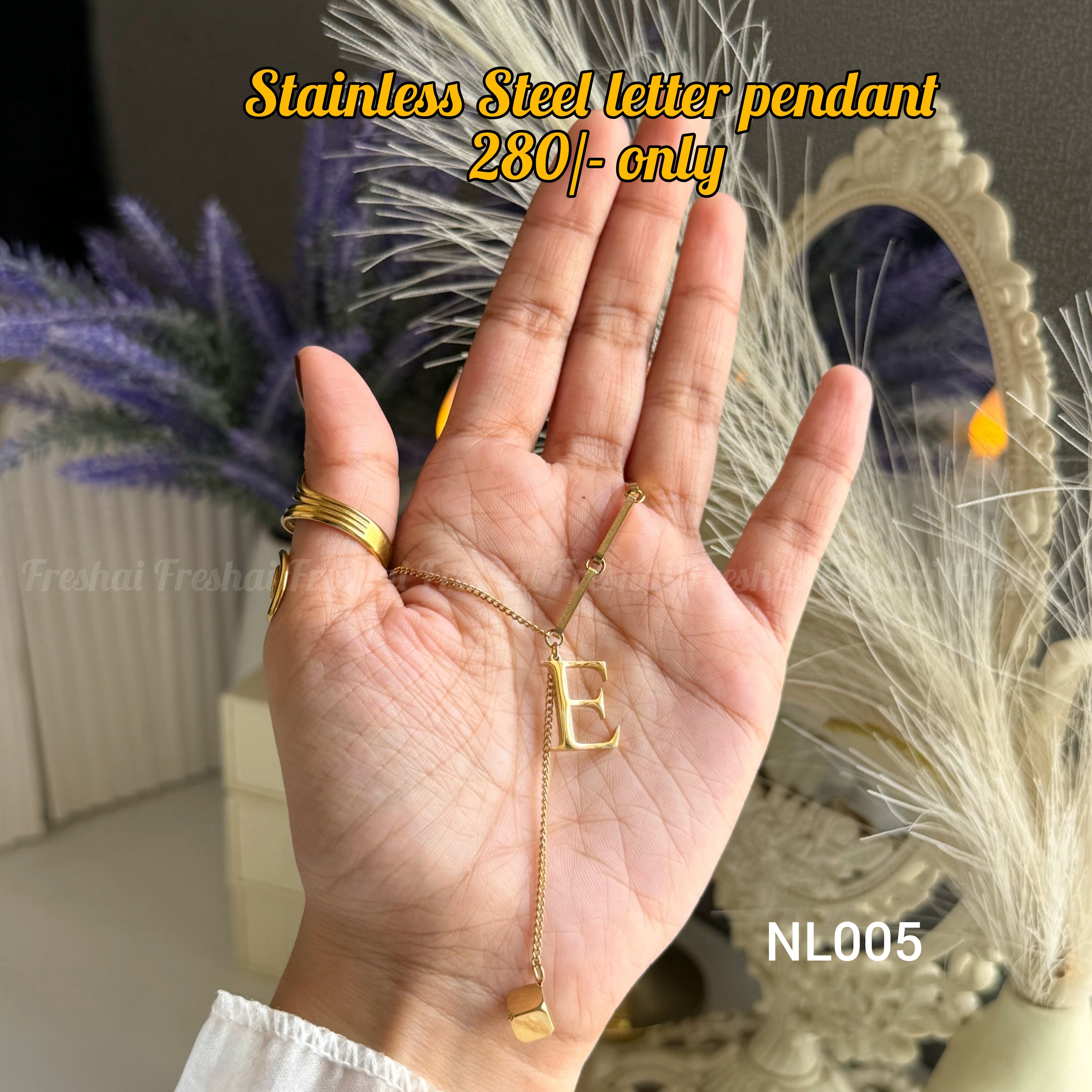 Color Guaranteed Letter Pendant