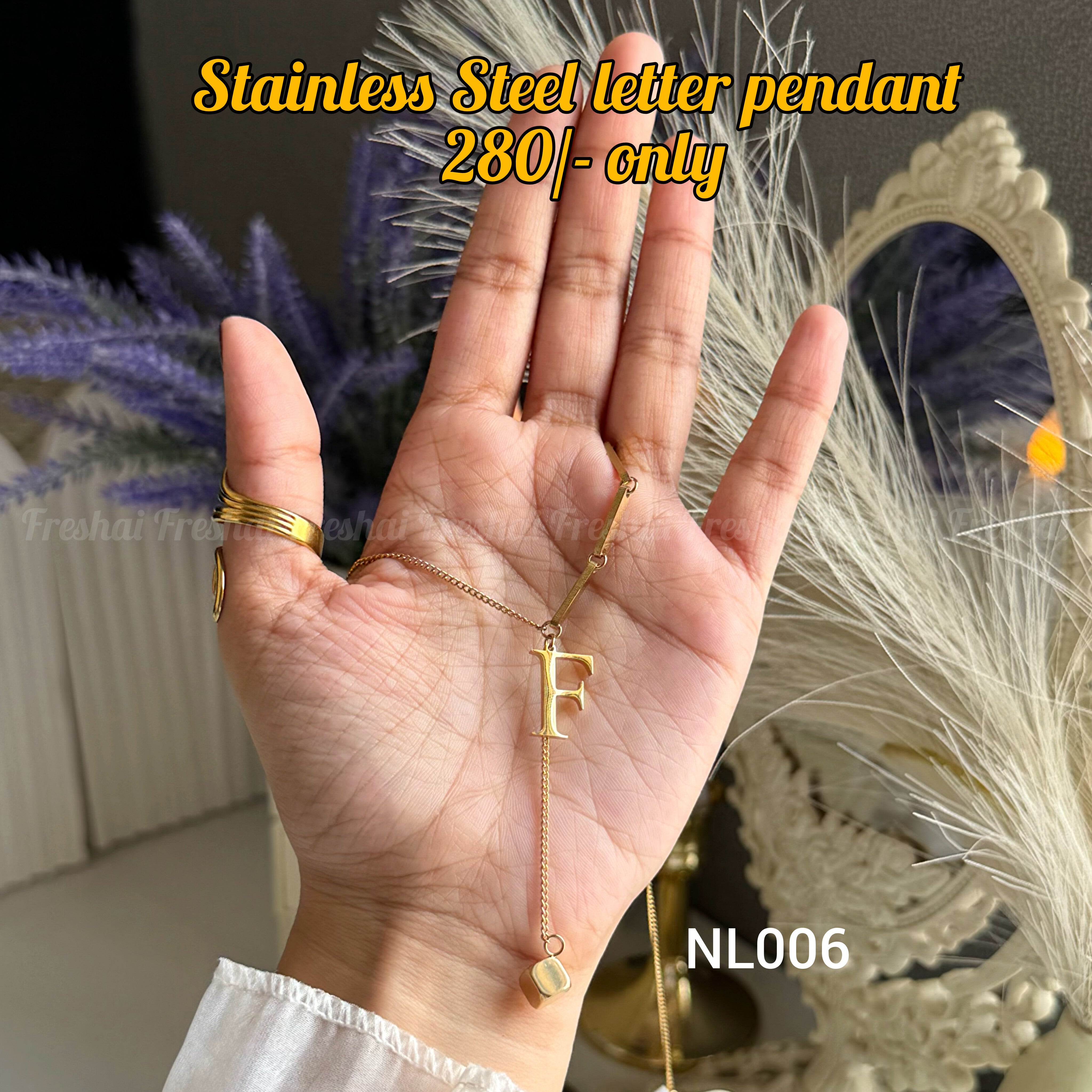 Color Guaranteed Letter Pendant