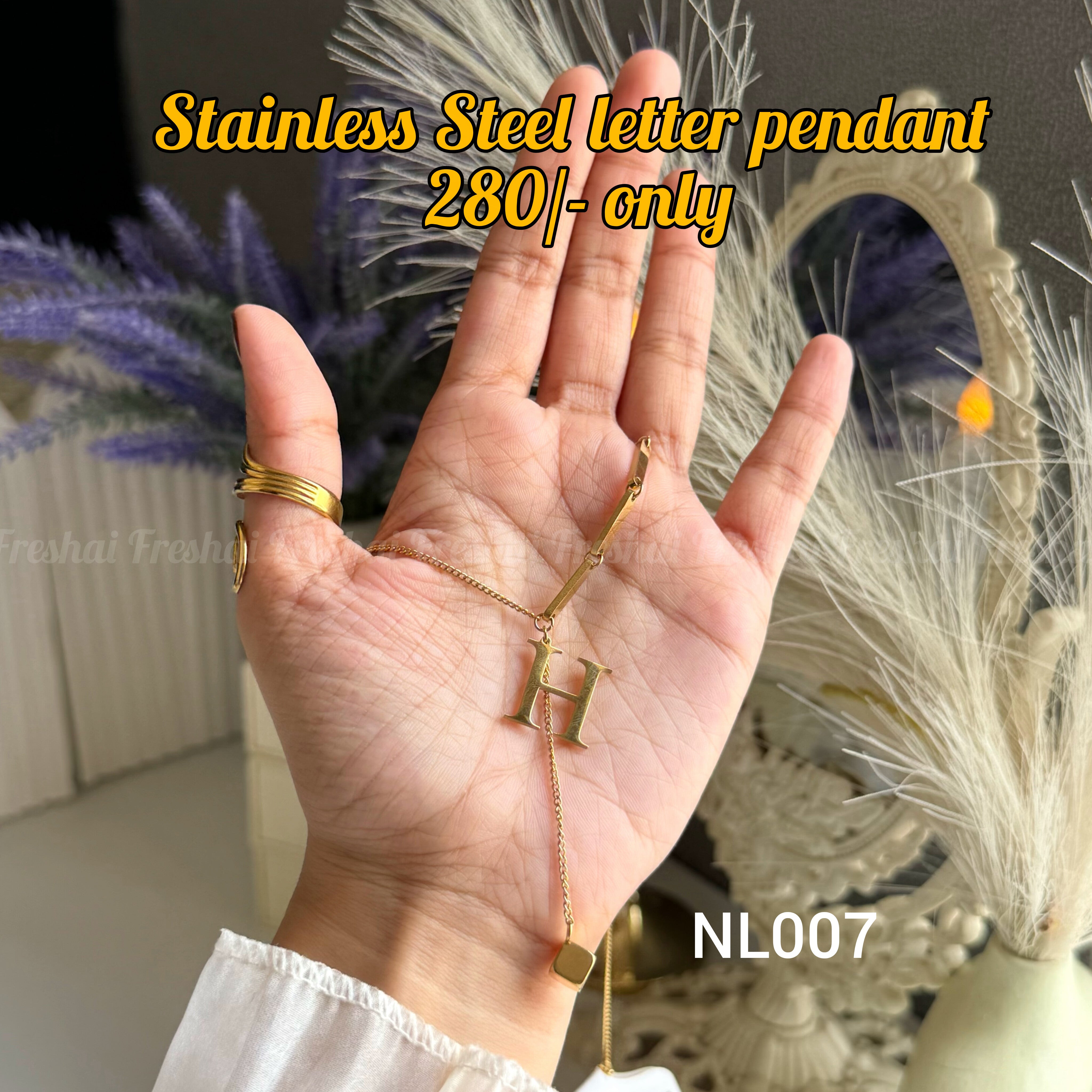 Color Guaranteed Letter Pendant