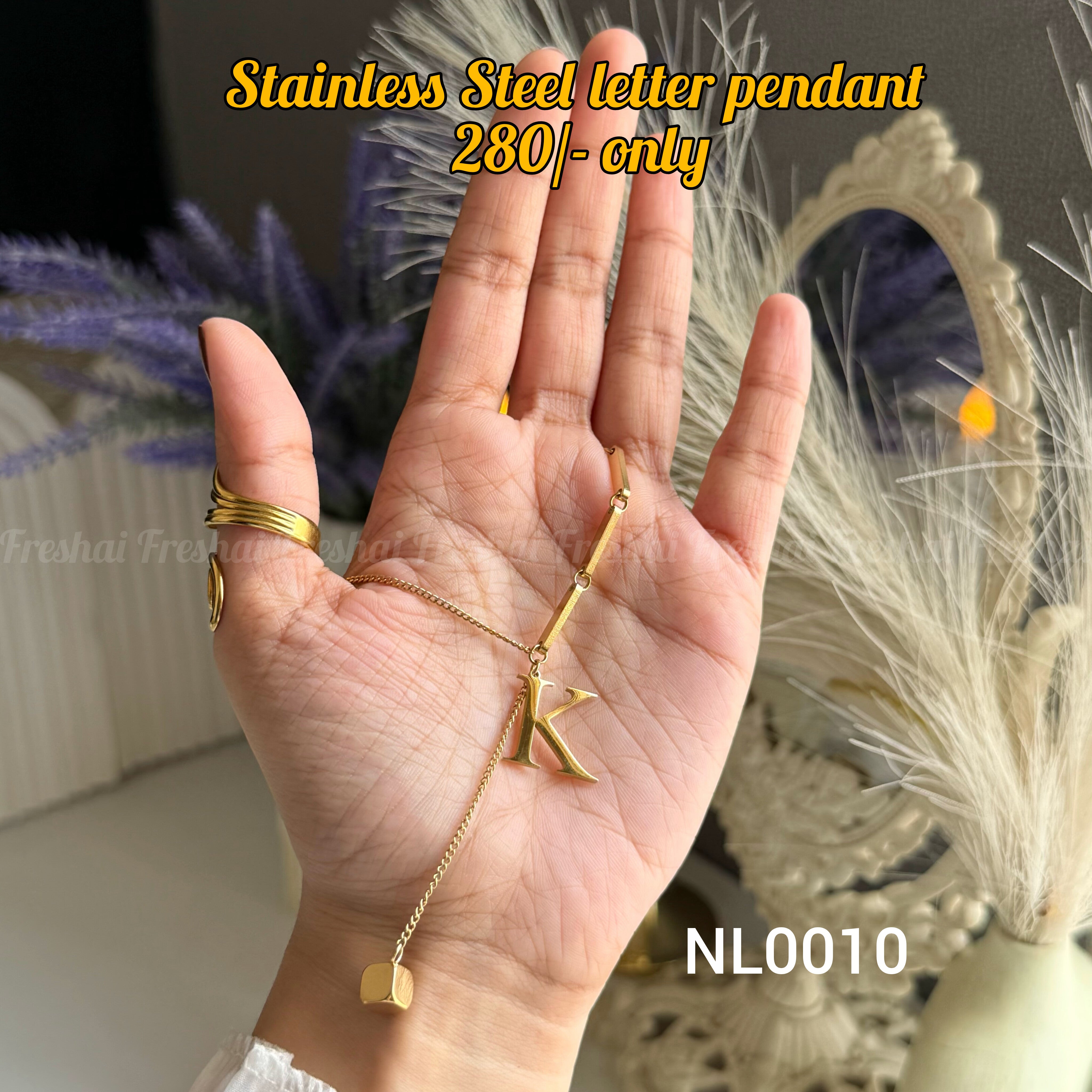 Color Guaranteed Letter Pendant
