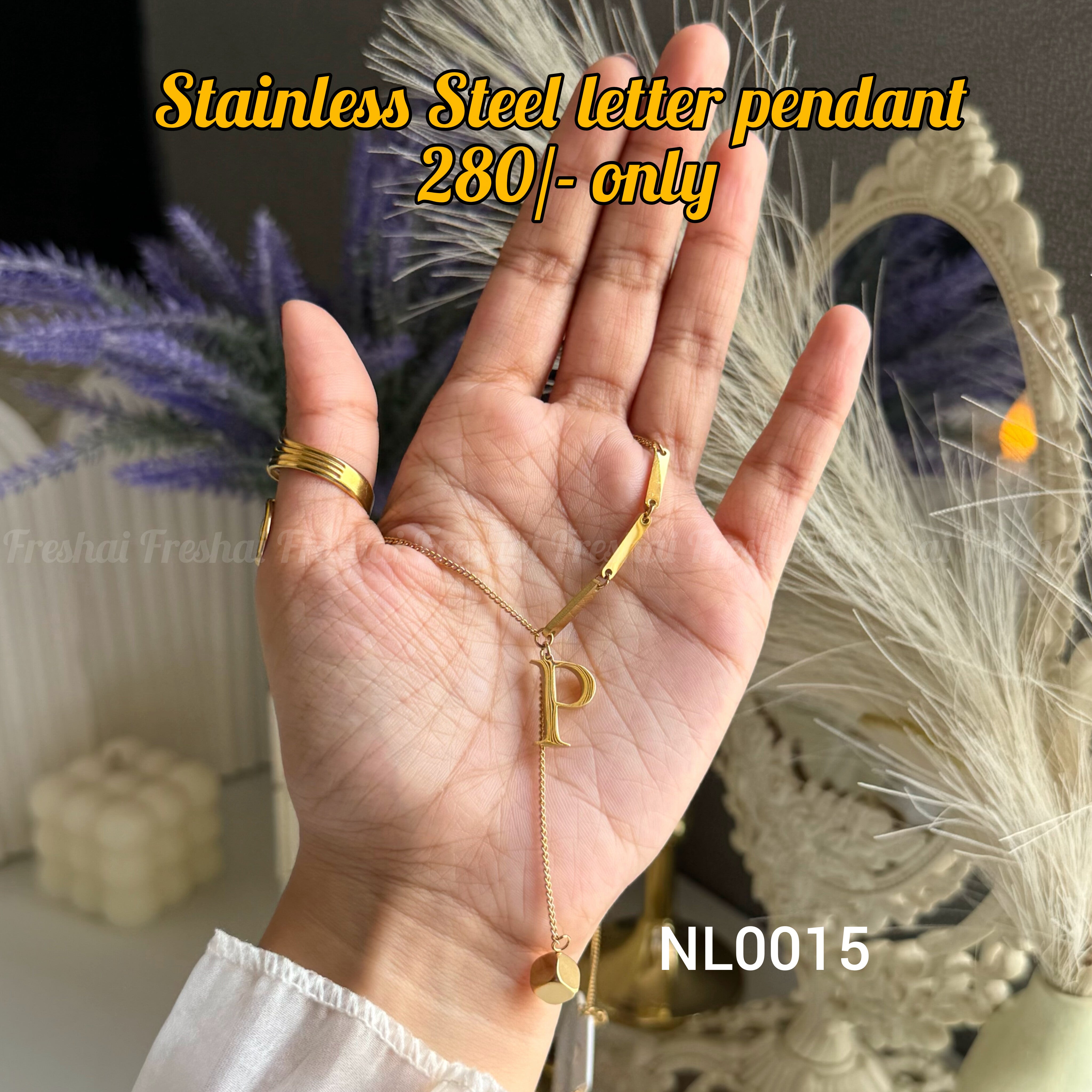 Color Guaranteed Letter Pendant