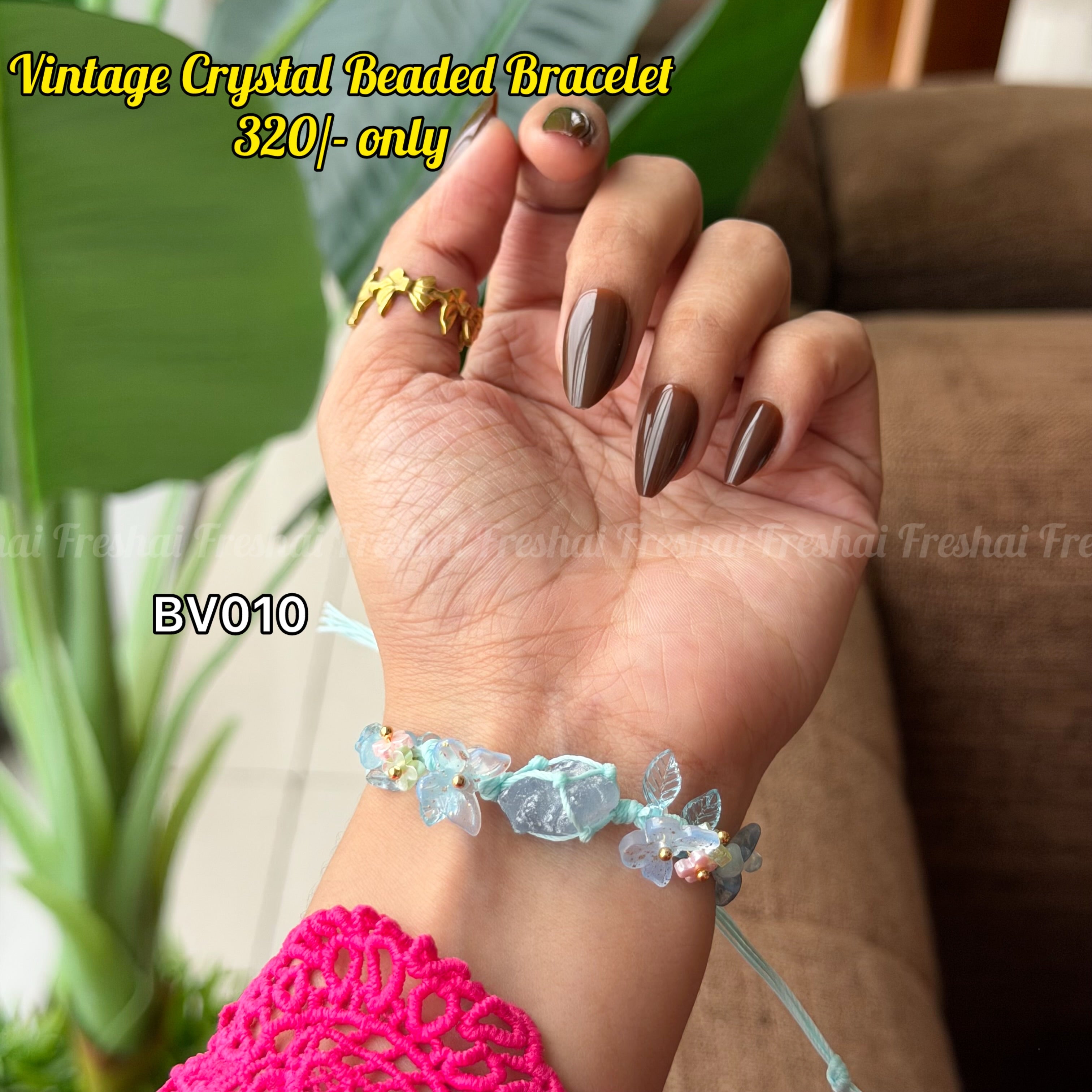 Aqua Blossom Vintage Bracelet