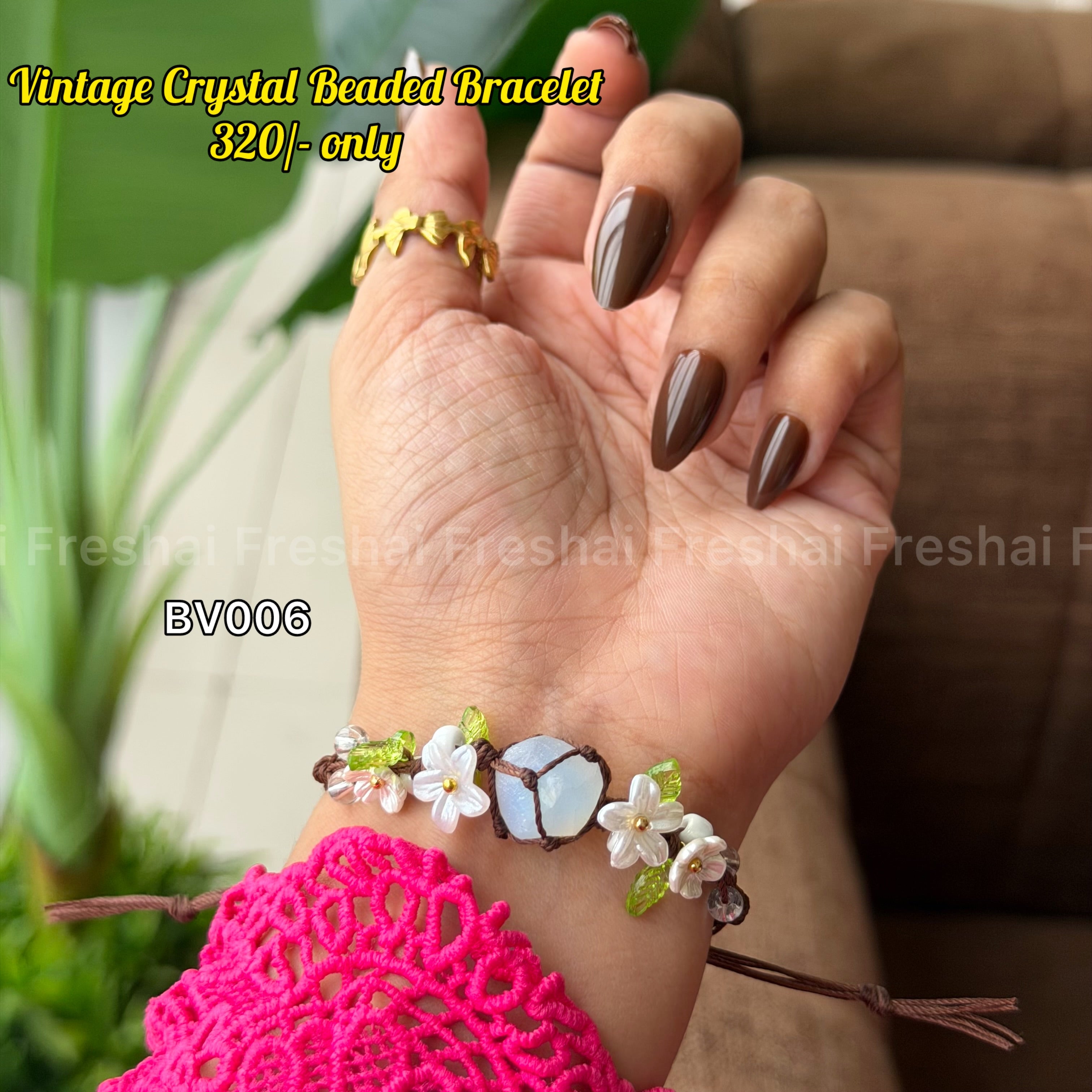 Floral Crystal Vintage Bracelet