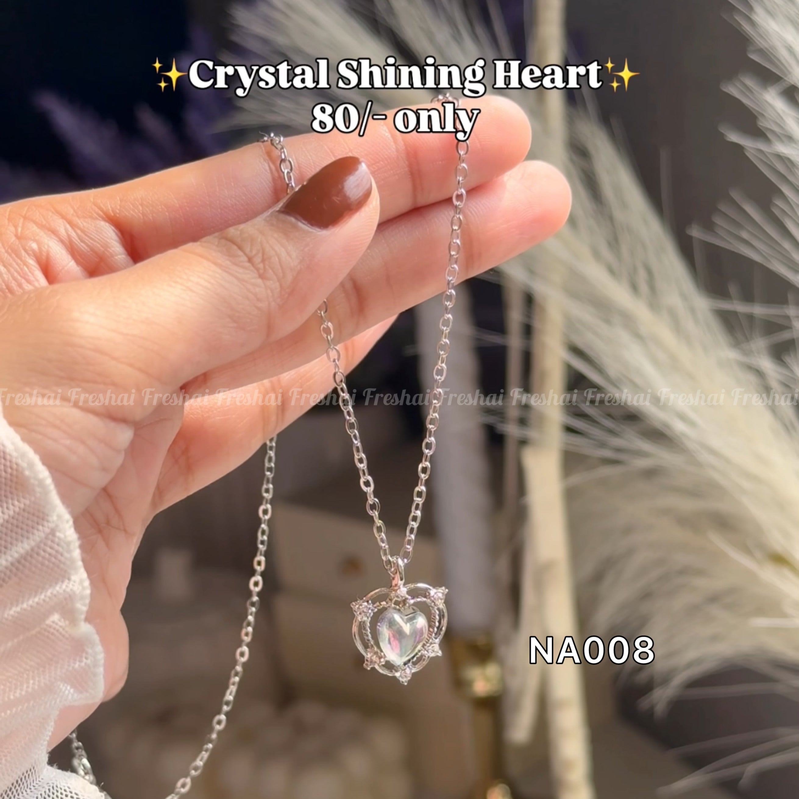 Crystal Shining Heart Pendant