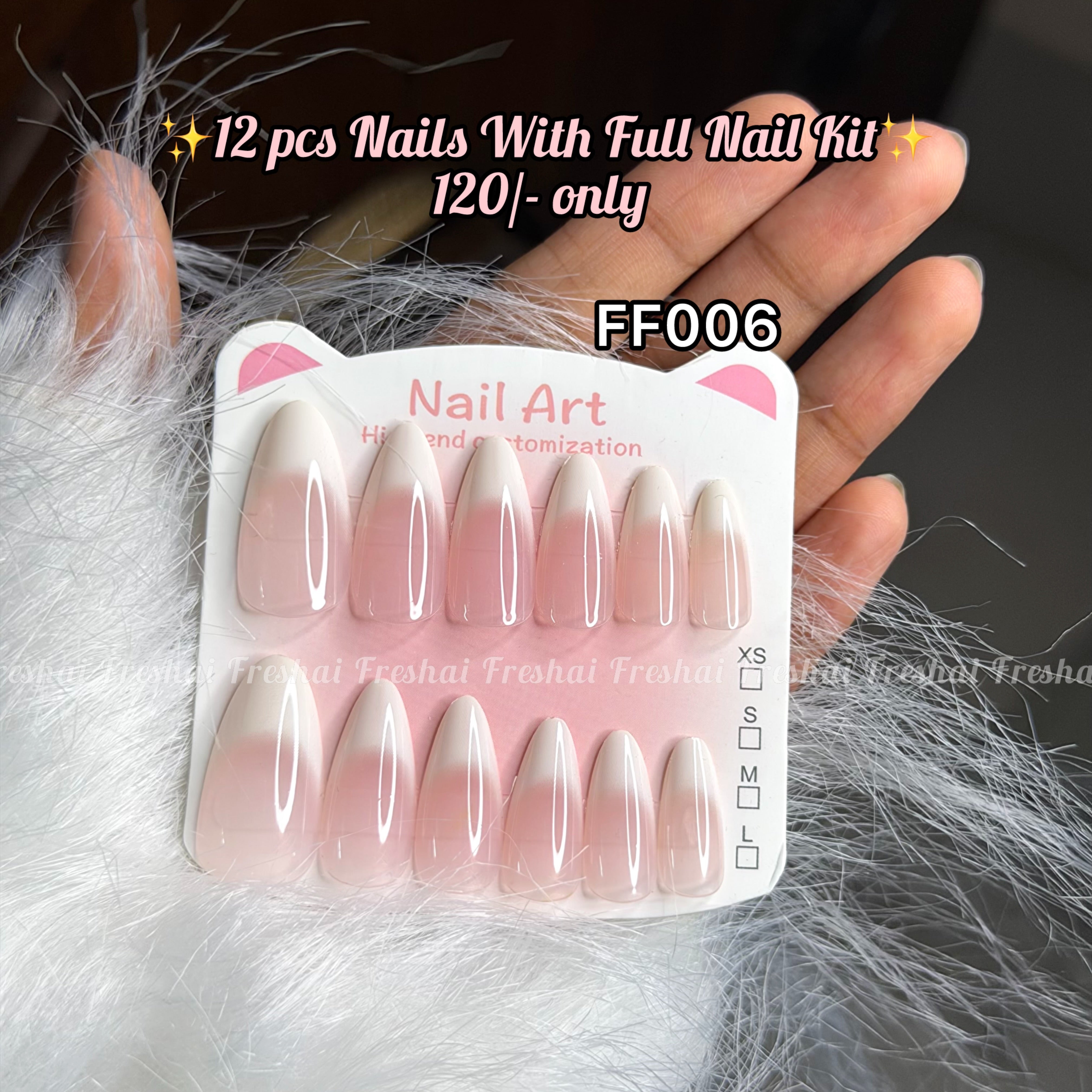 Hyper Realistic French Nails with Kit