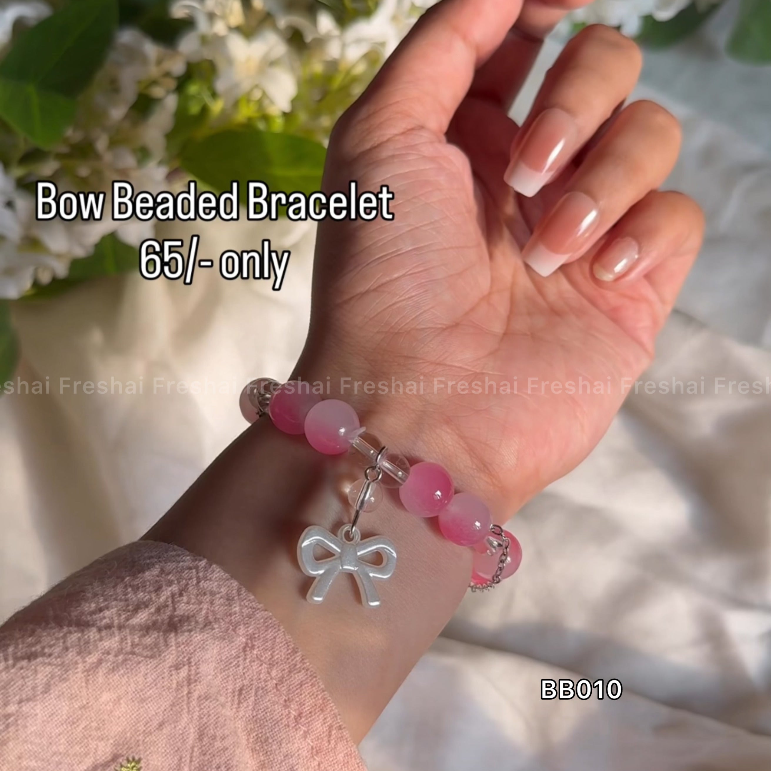 Aesthetic Bow Beaded Coquette Bracelet