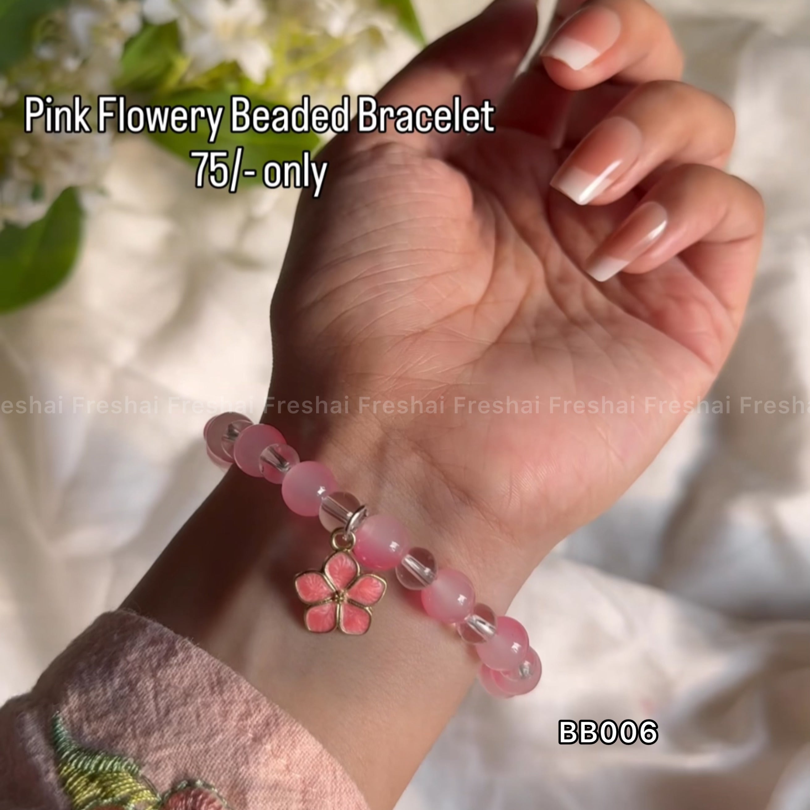 Chain System Flowy Bracelet - Pink