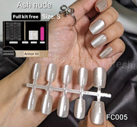 Ash Nude Cat Eye Nails