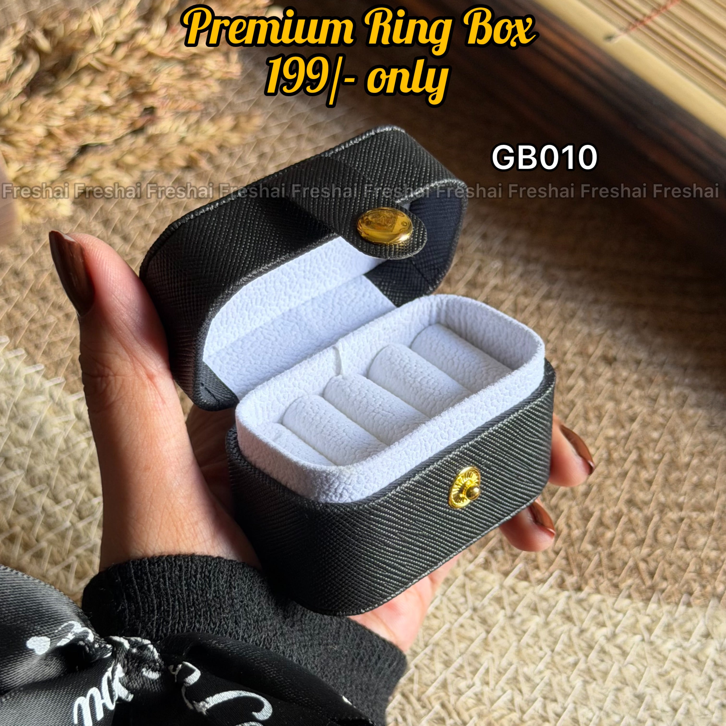Black Premium Ring Box
