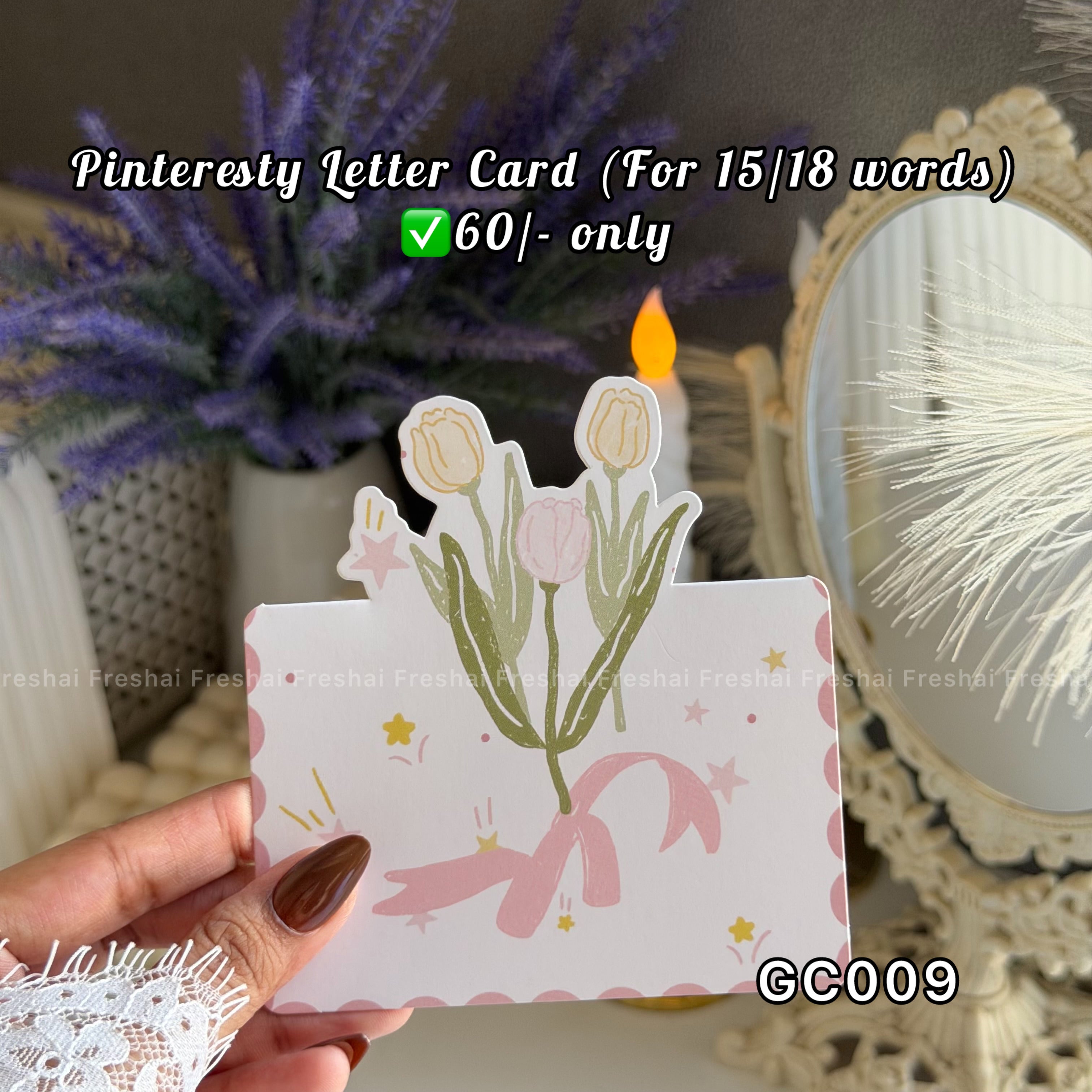 Pastel Tulip Letter Gift Card