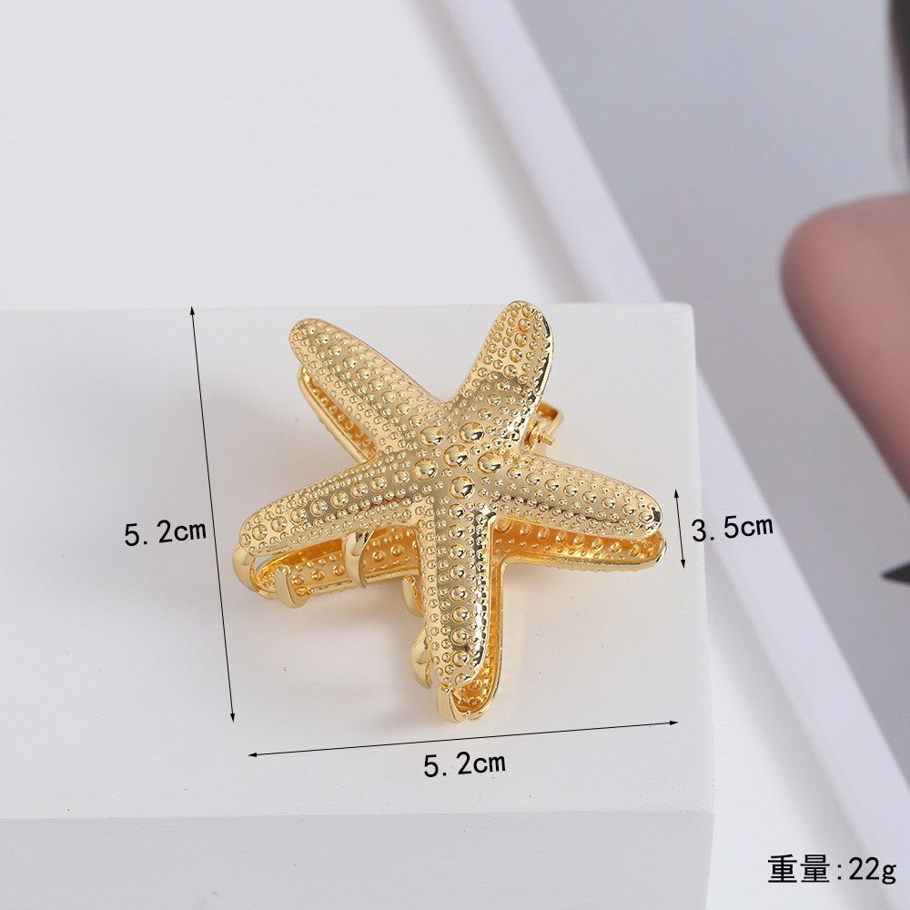 Beach themed Metallic Claw Clip
