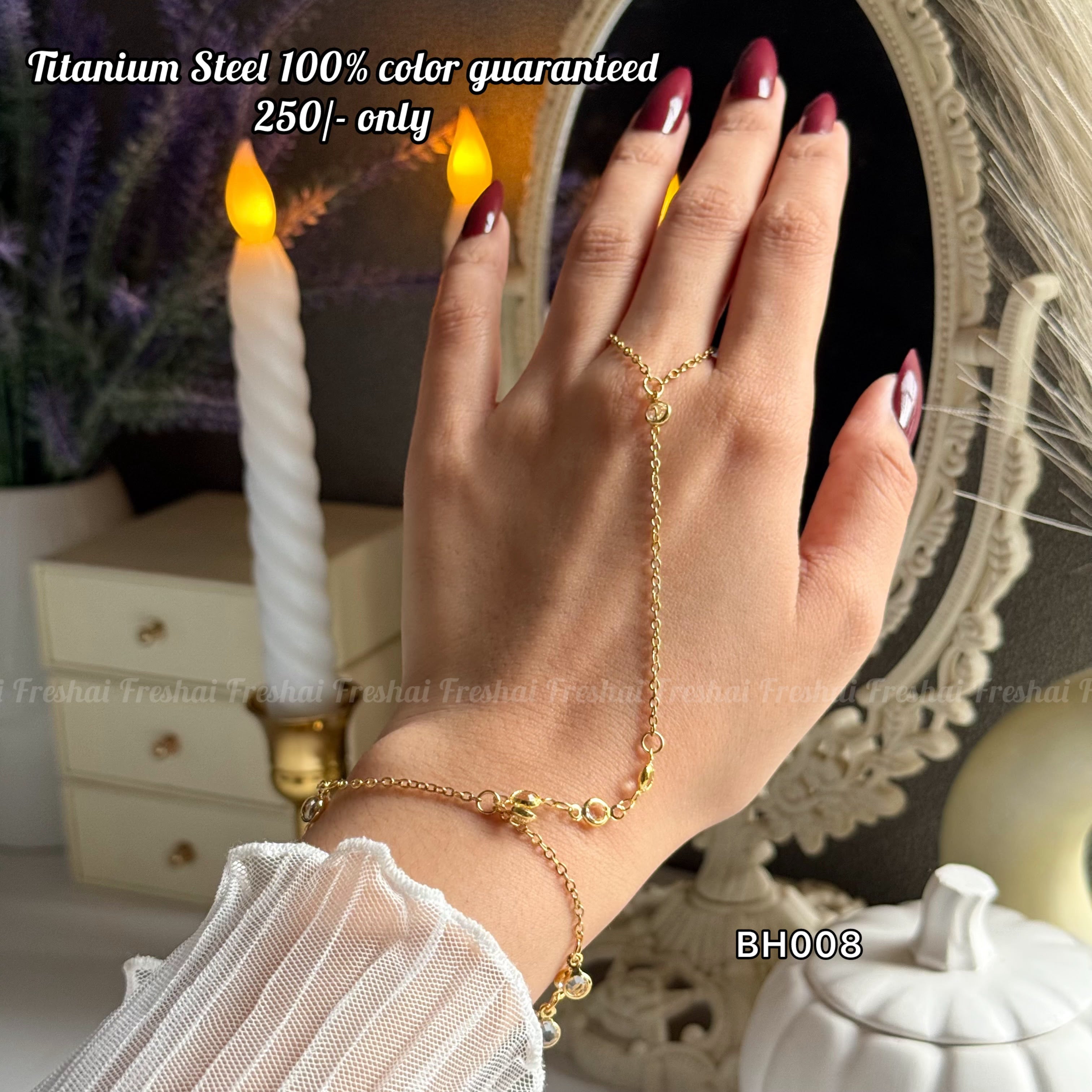 Dainty Gold Titanium Steel Hand Chain