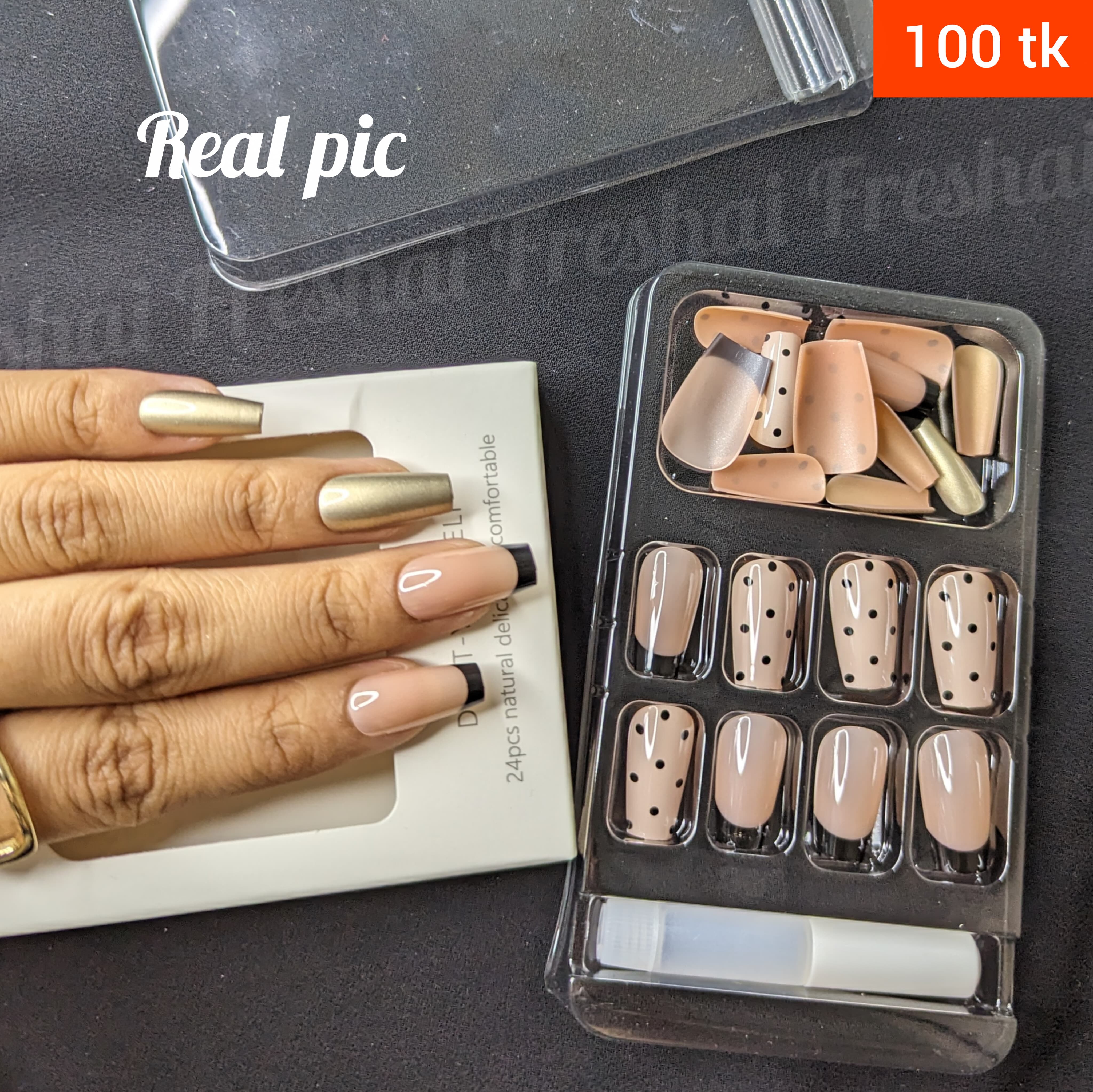 French Retro Press On Nails