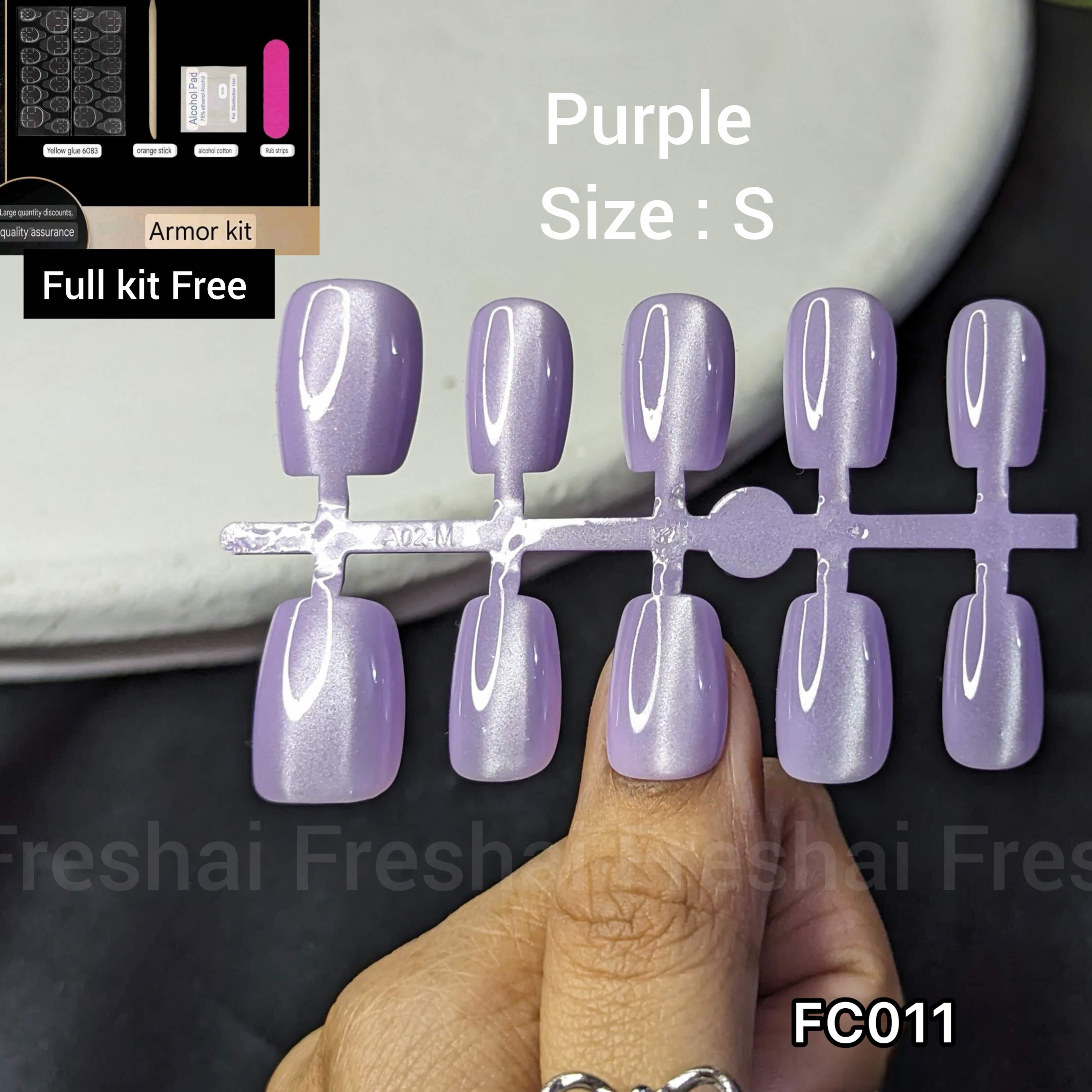 Purple Cat Eye Nails