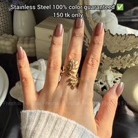 Gold Leaf Design Ring