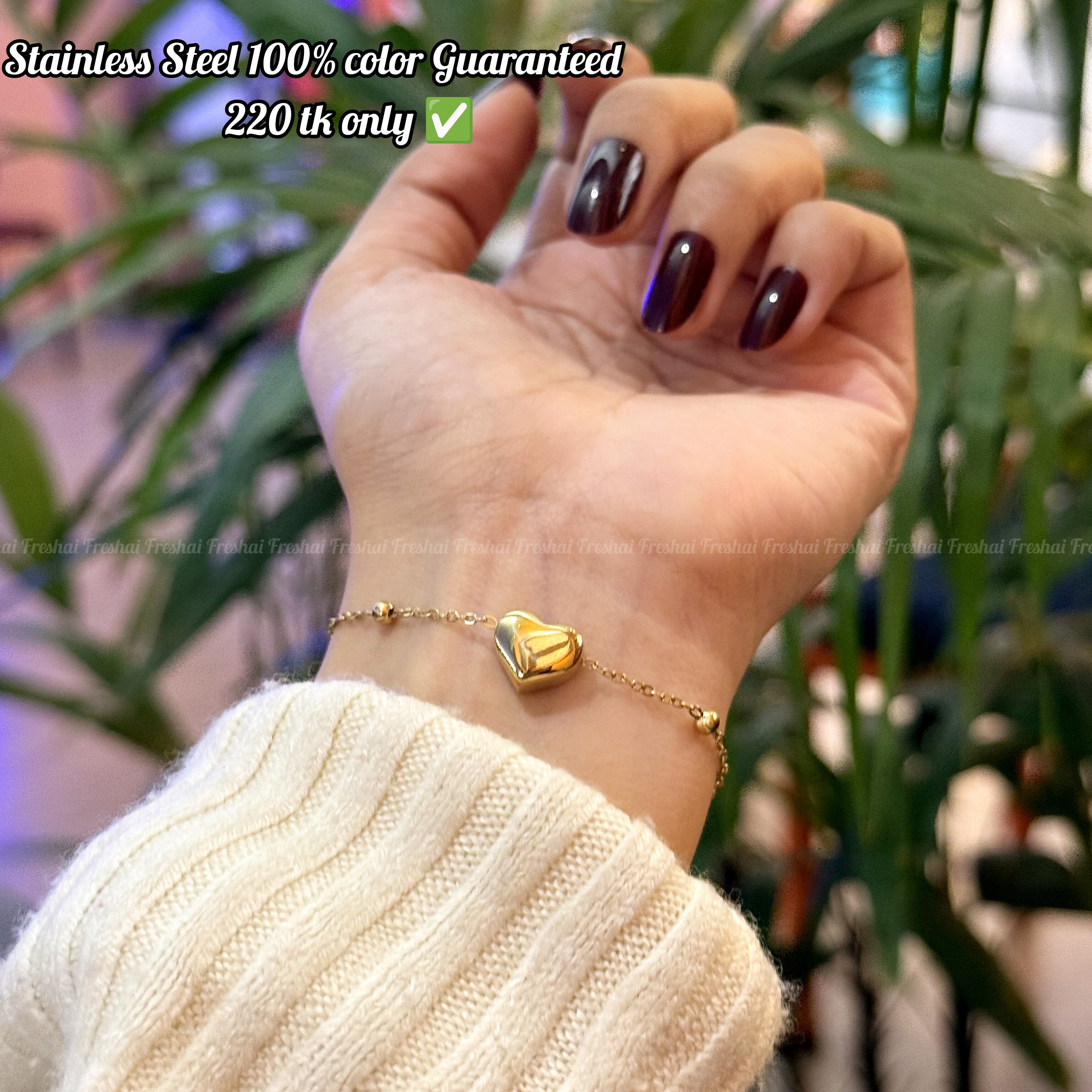 golden Heart  Stainless Steel bracelet