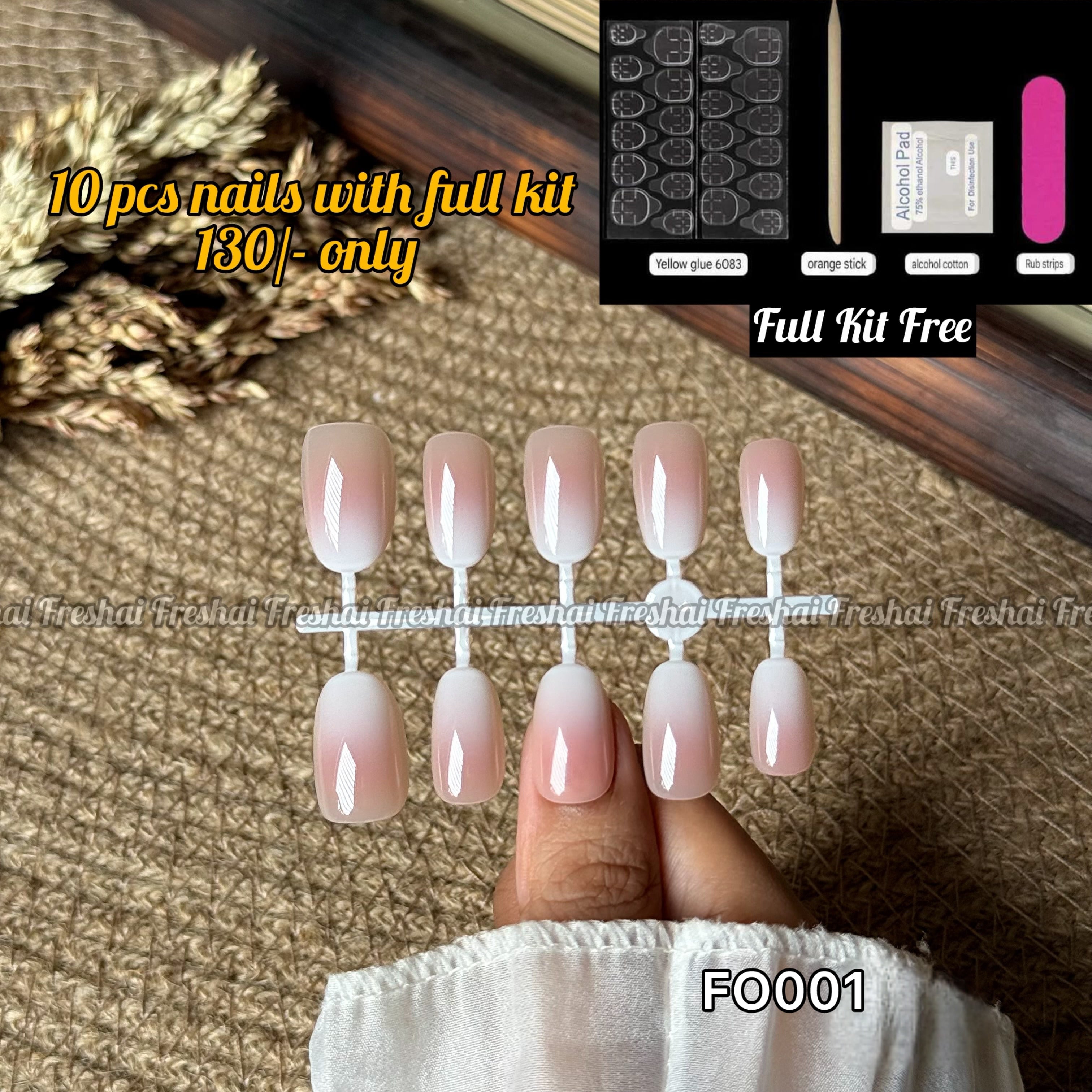Classic Blush Pink Ombre Nails