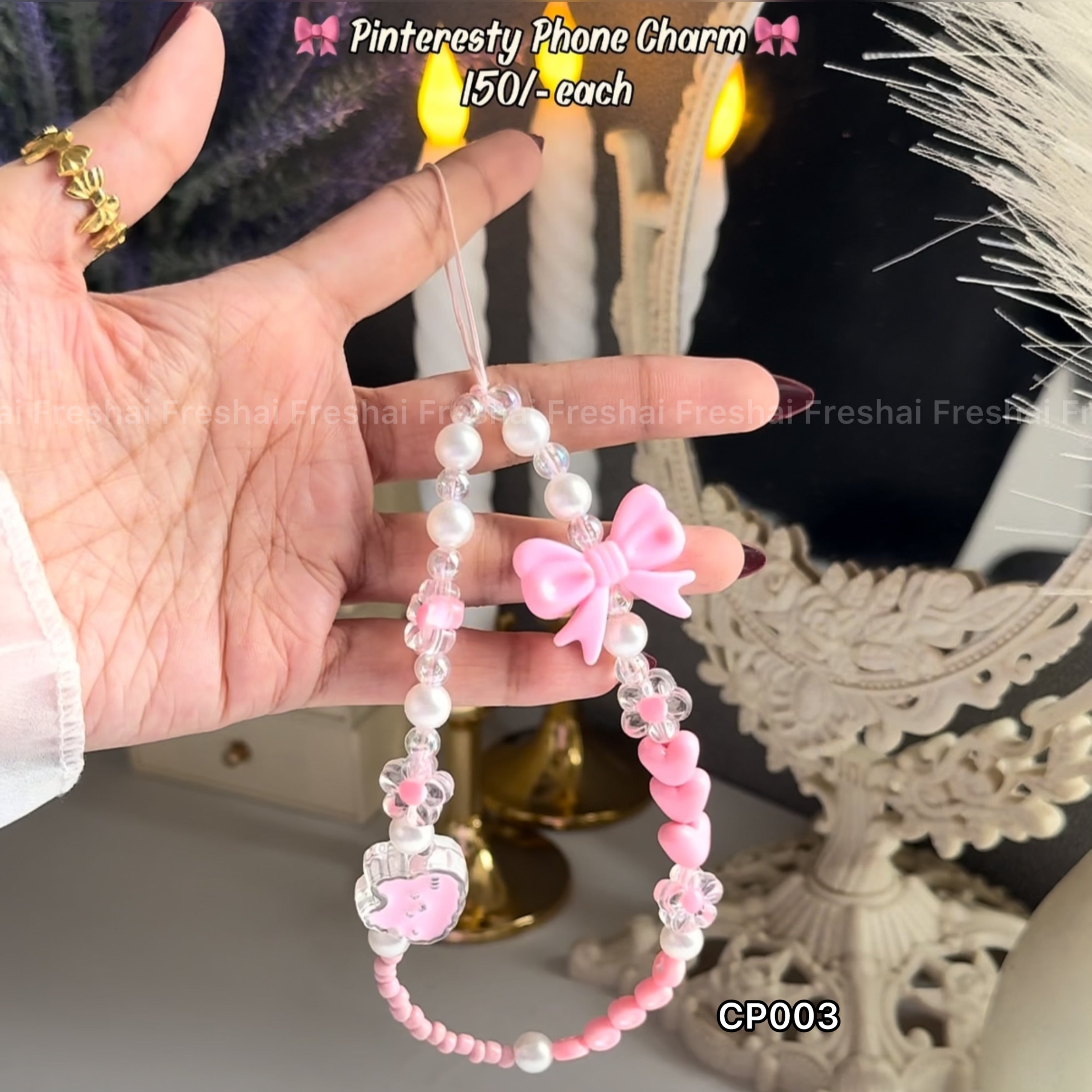 Bubblegum Bow Phone Charm