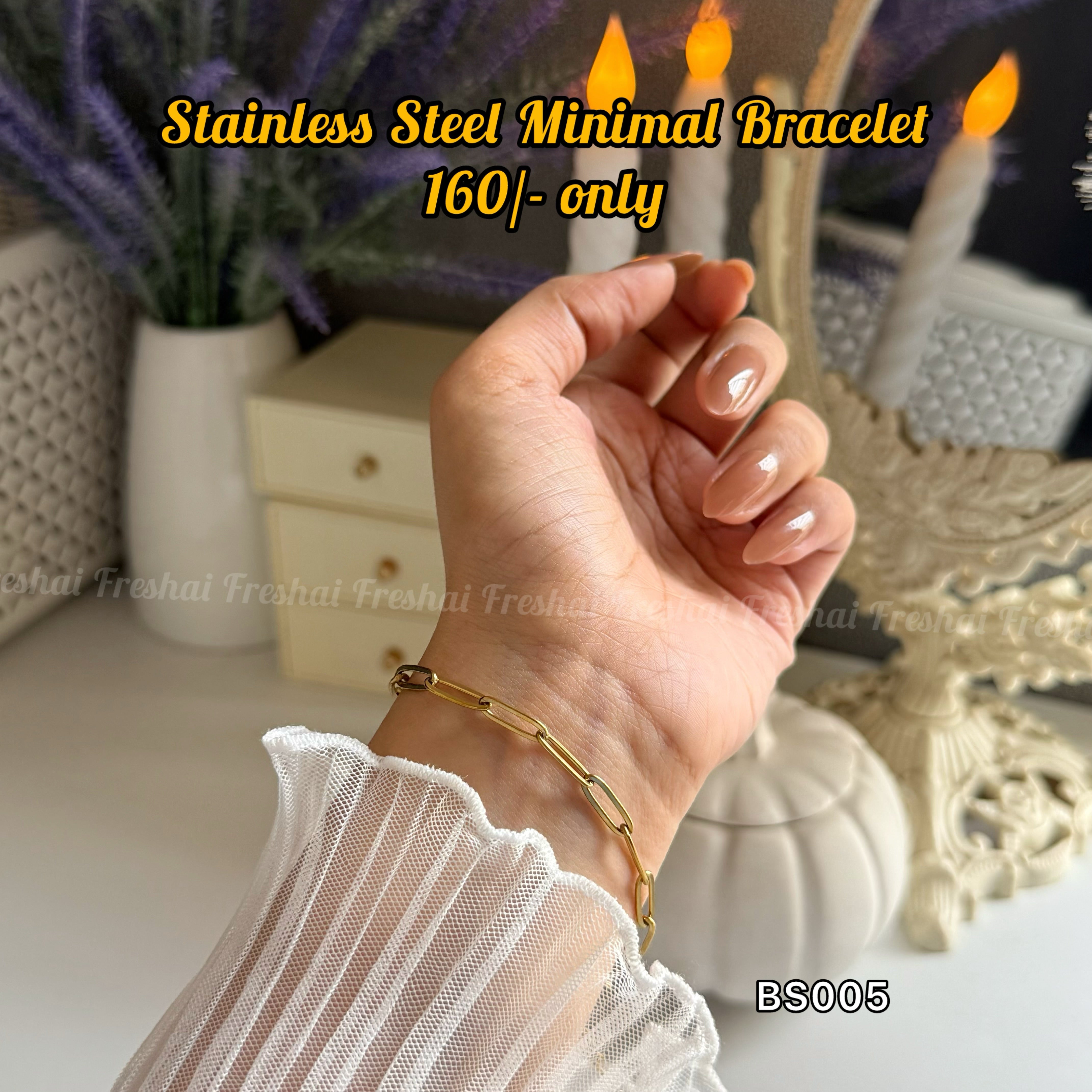 Minimalist Paperclip Stainless Steel Bracelet