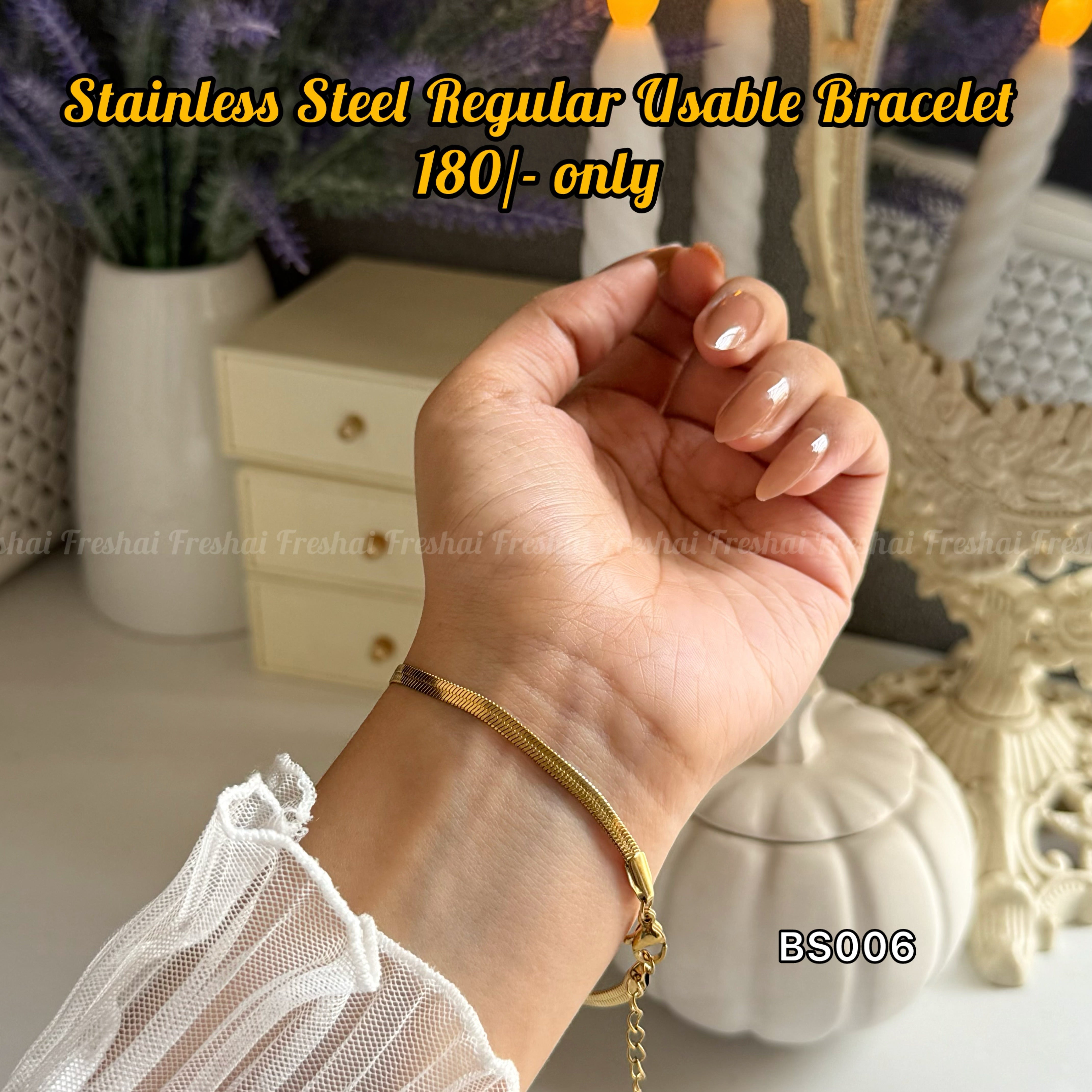 Classic Herringbone Stainless Steel Bracelet
