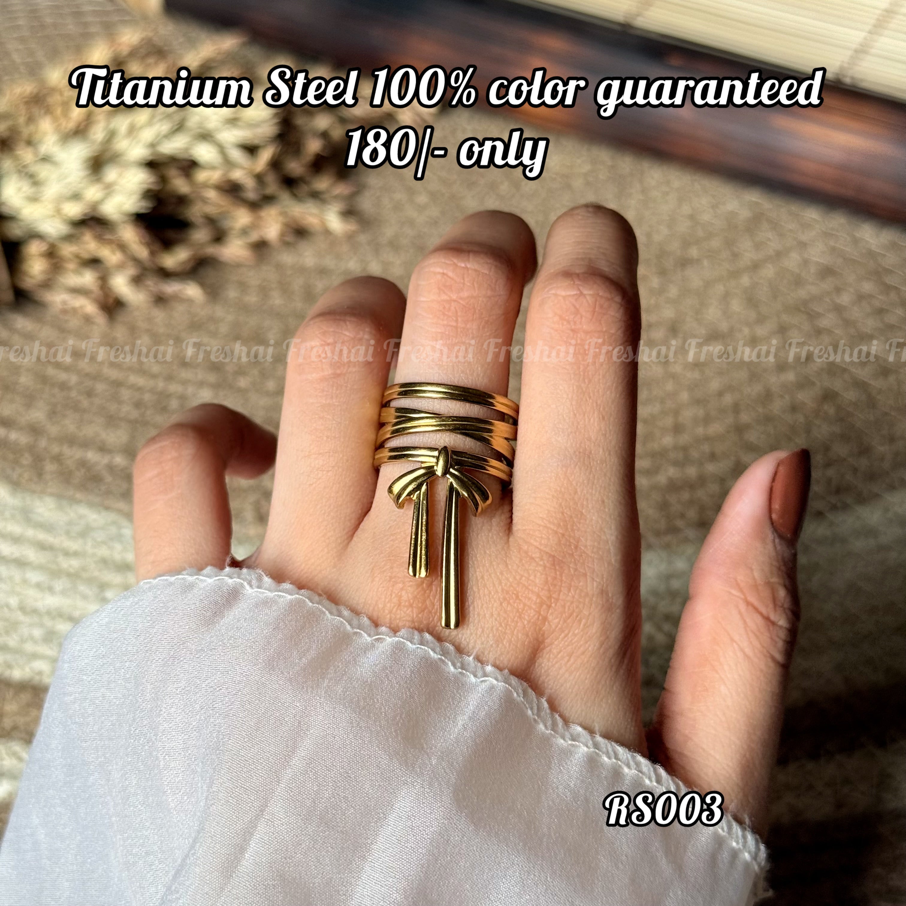 Multi-Layer Bow Stainless Steel Ring