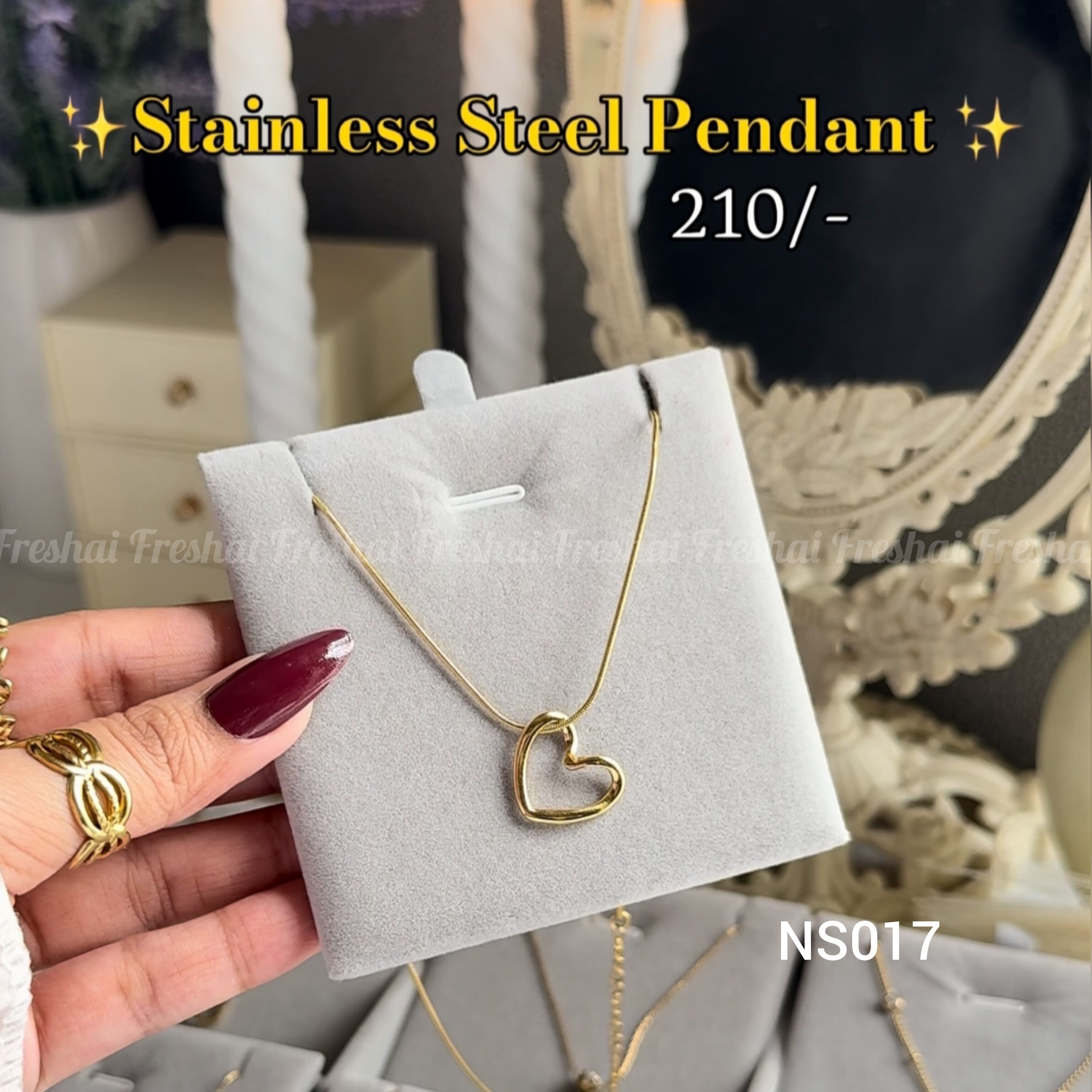 Gold Open Stainless Steel Pendant