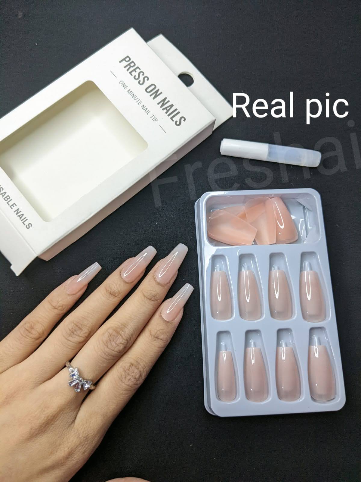 Long Ombre Press On Nails