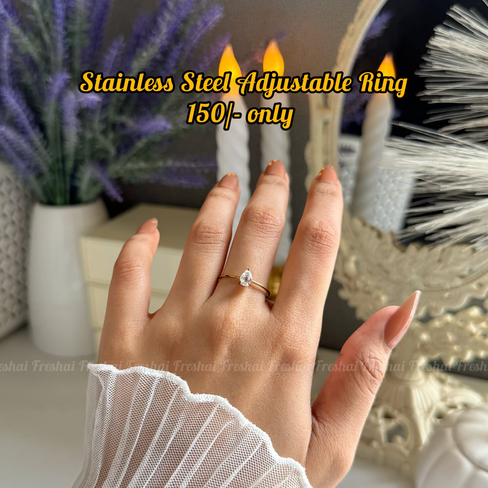 Gold Small Stone Ring
