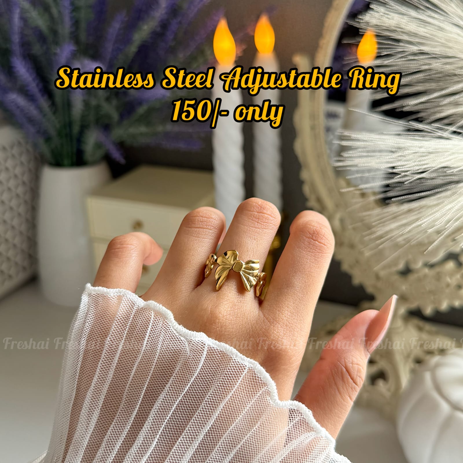 Gold Bow Ring