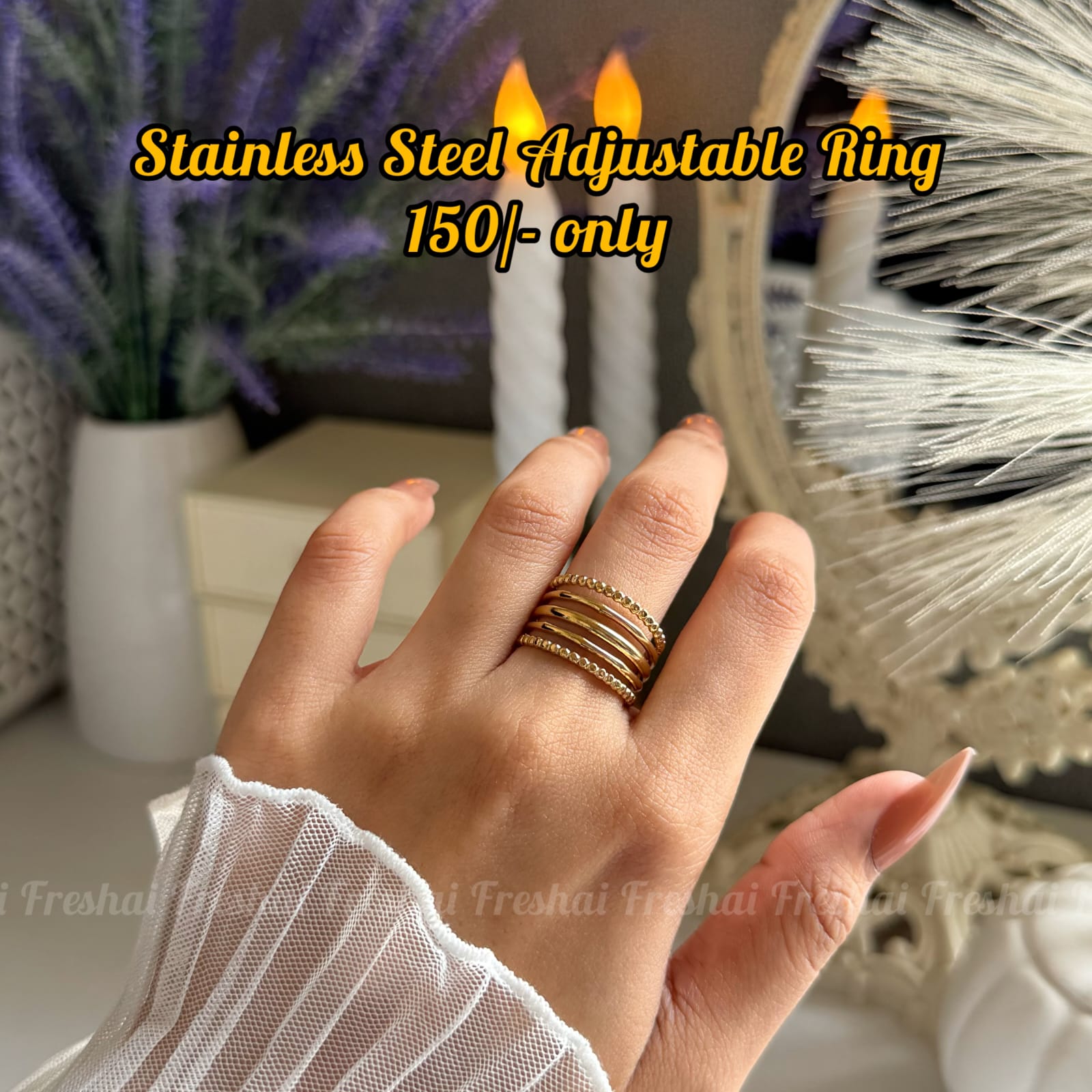 Gold Multi Layer Band Ring