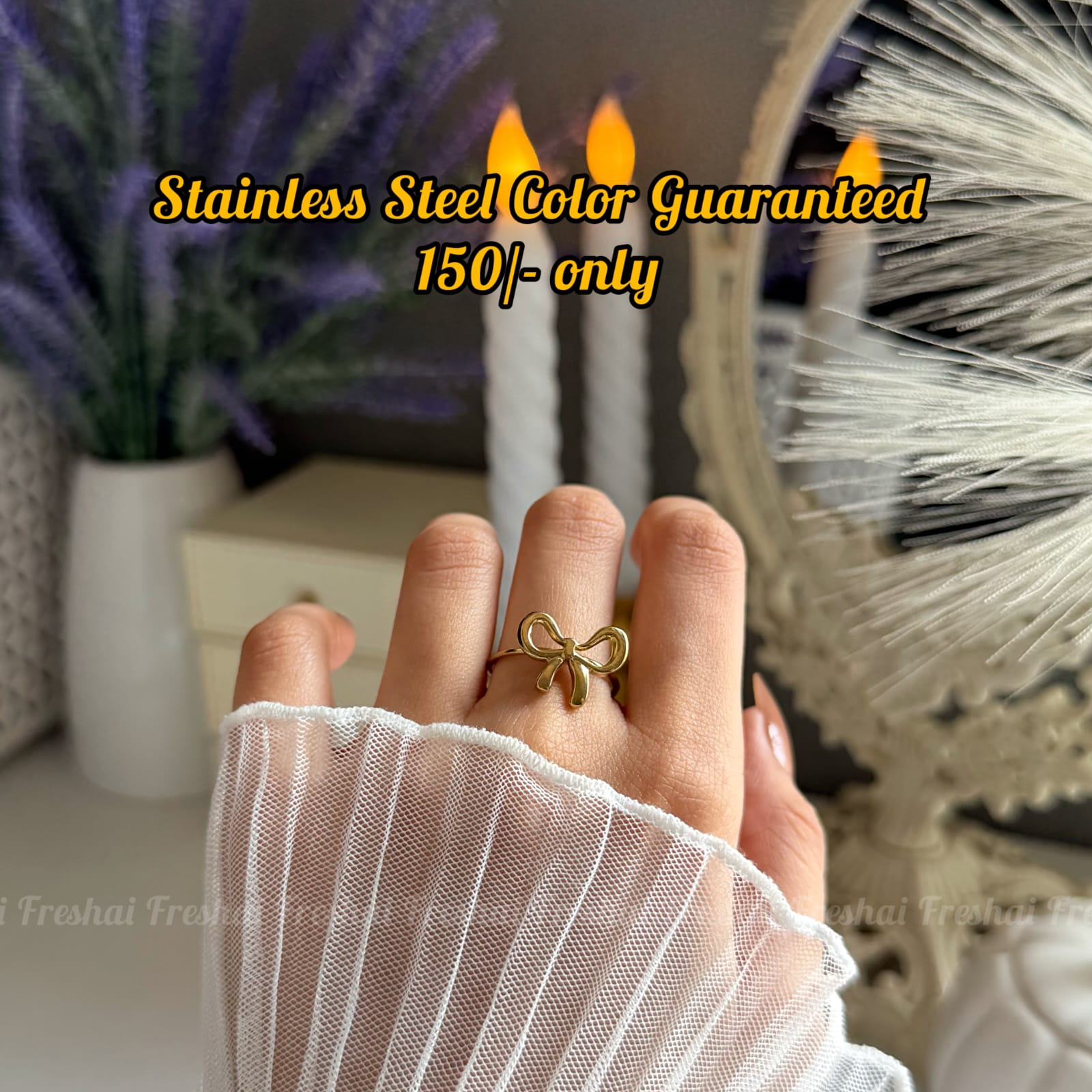 Gold Coquette Bow Ring