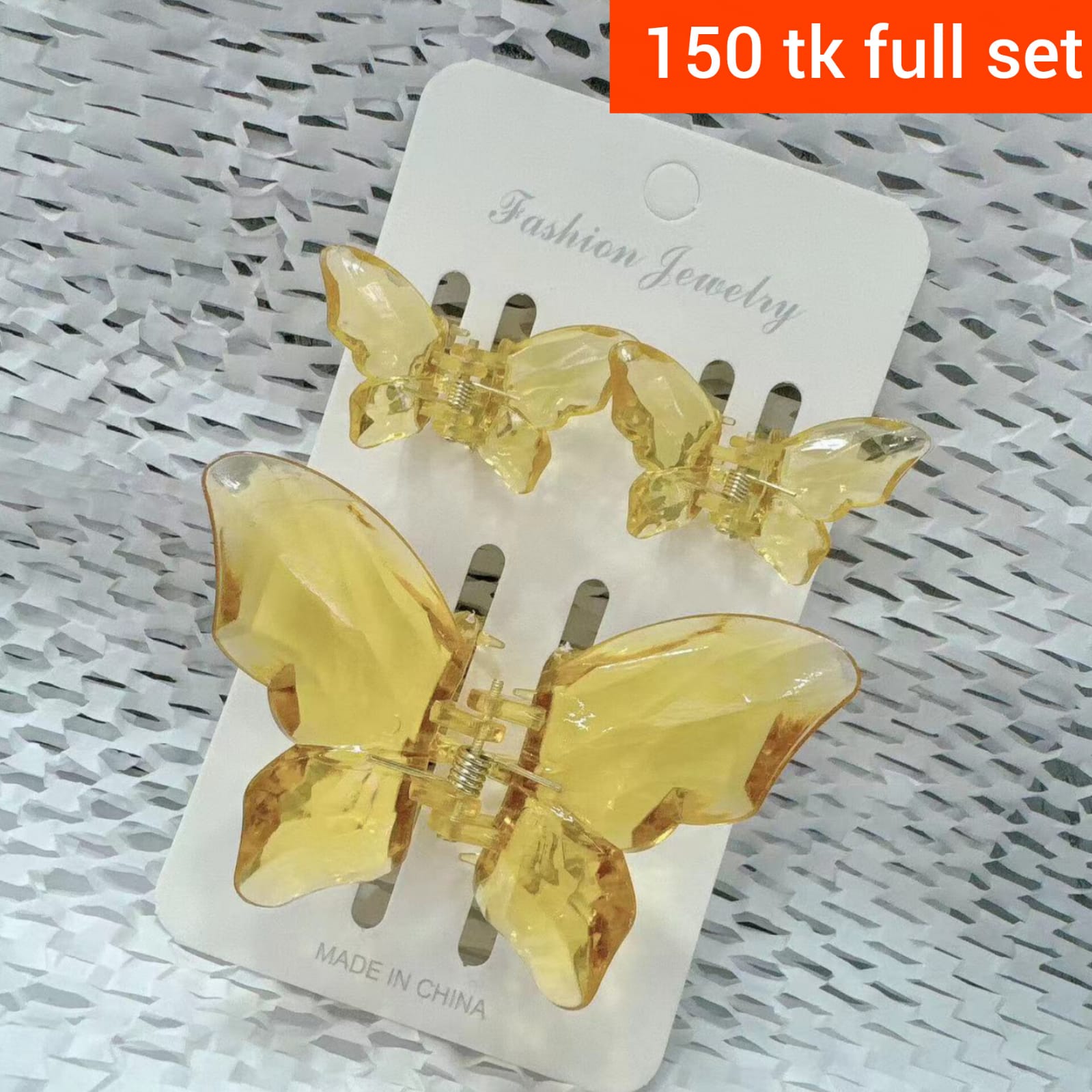 Golden Butterfly Hair Clip Set