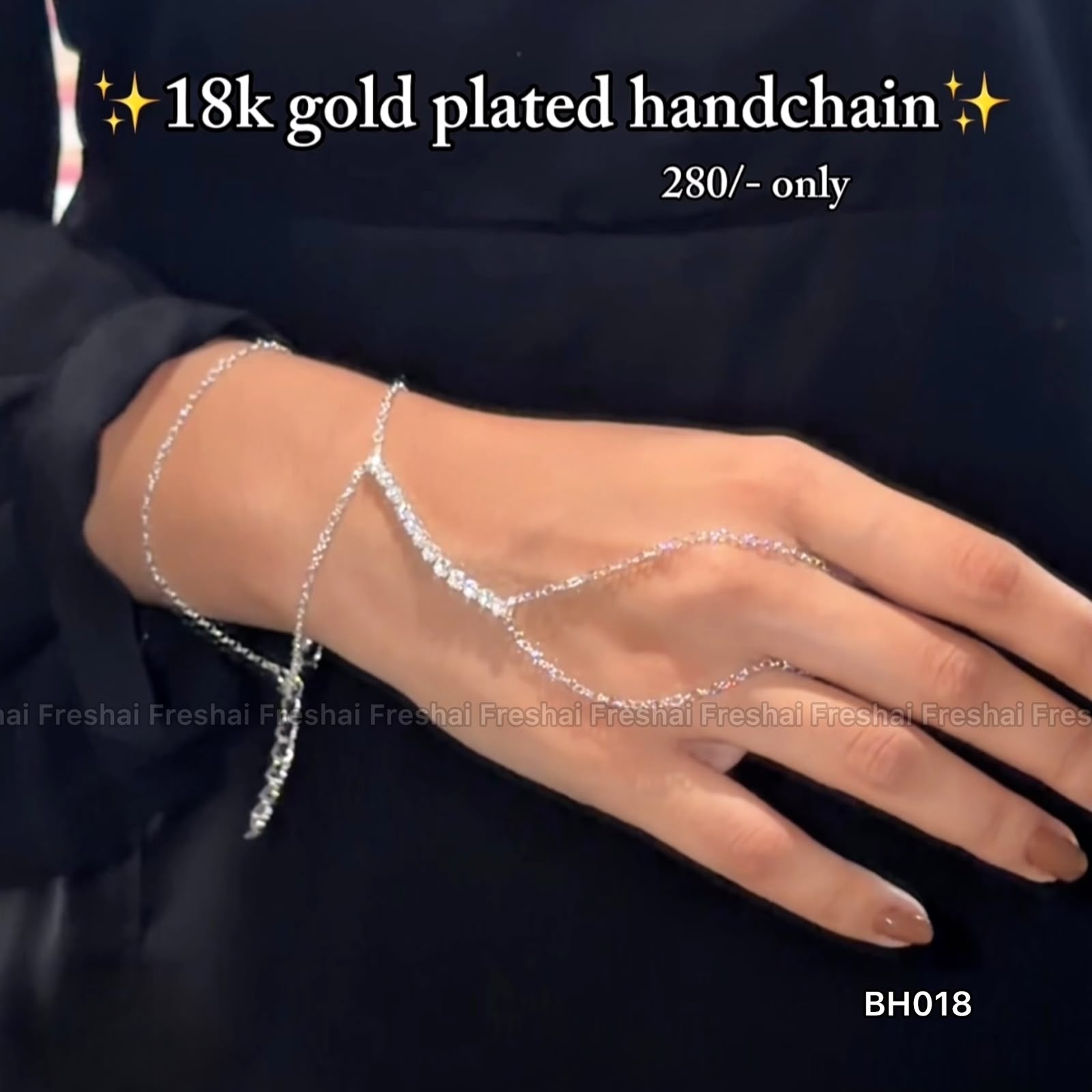 Crystal Tennis Chain Silver Stainless Steel Handchain Bracelet