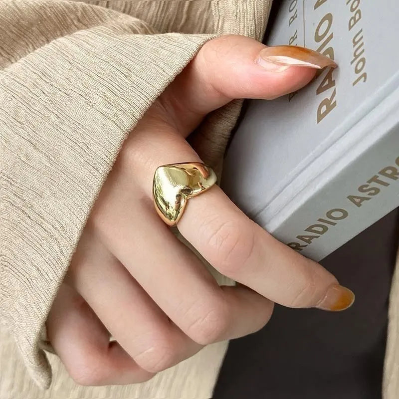 Heart Signet Ring ( Golden )