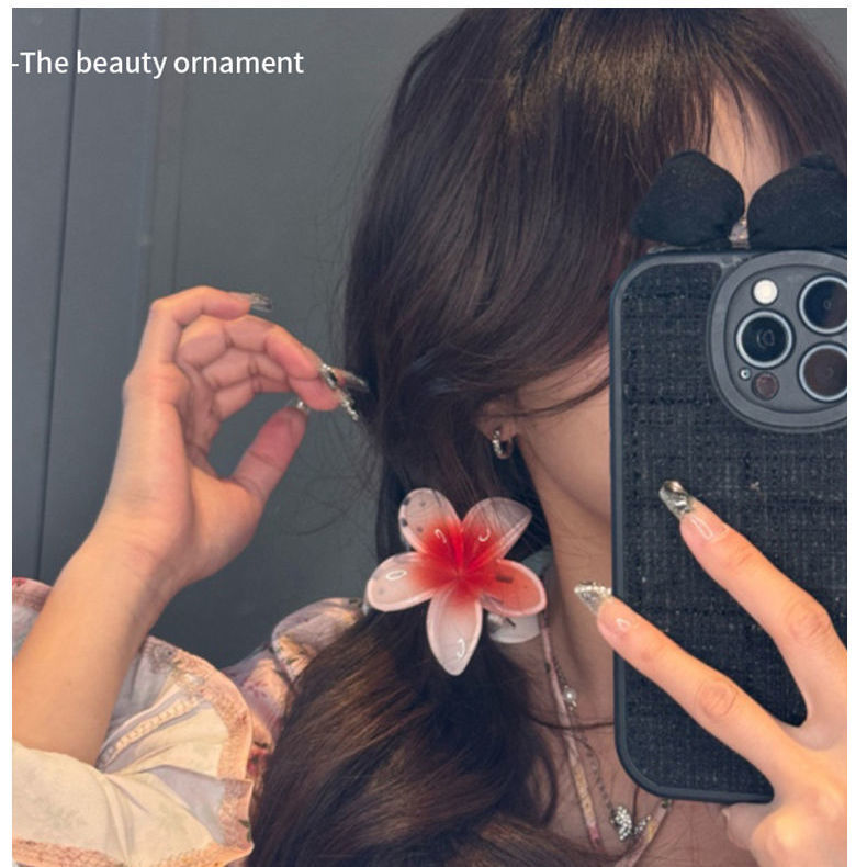 Orange Plumeria Claw Clip